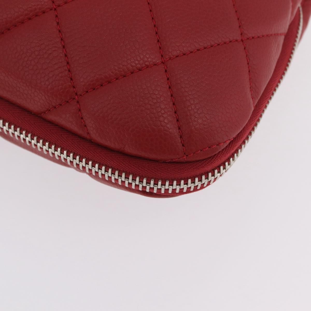Chanel Timeless Cc Expandable Quilted Caviar Red Leather Tote Bag Bag (Pre-Owned)