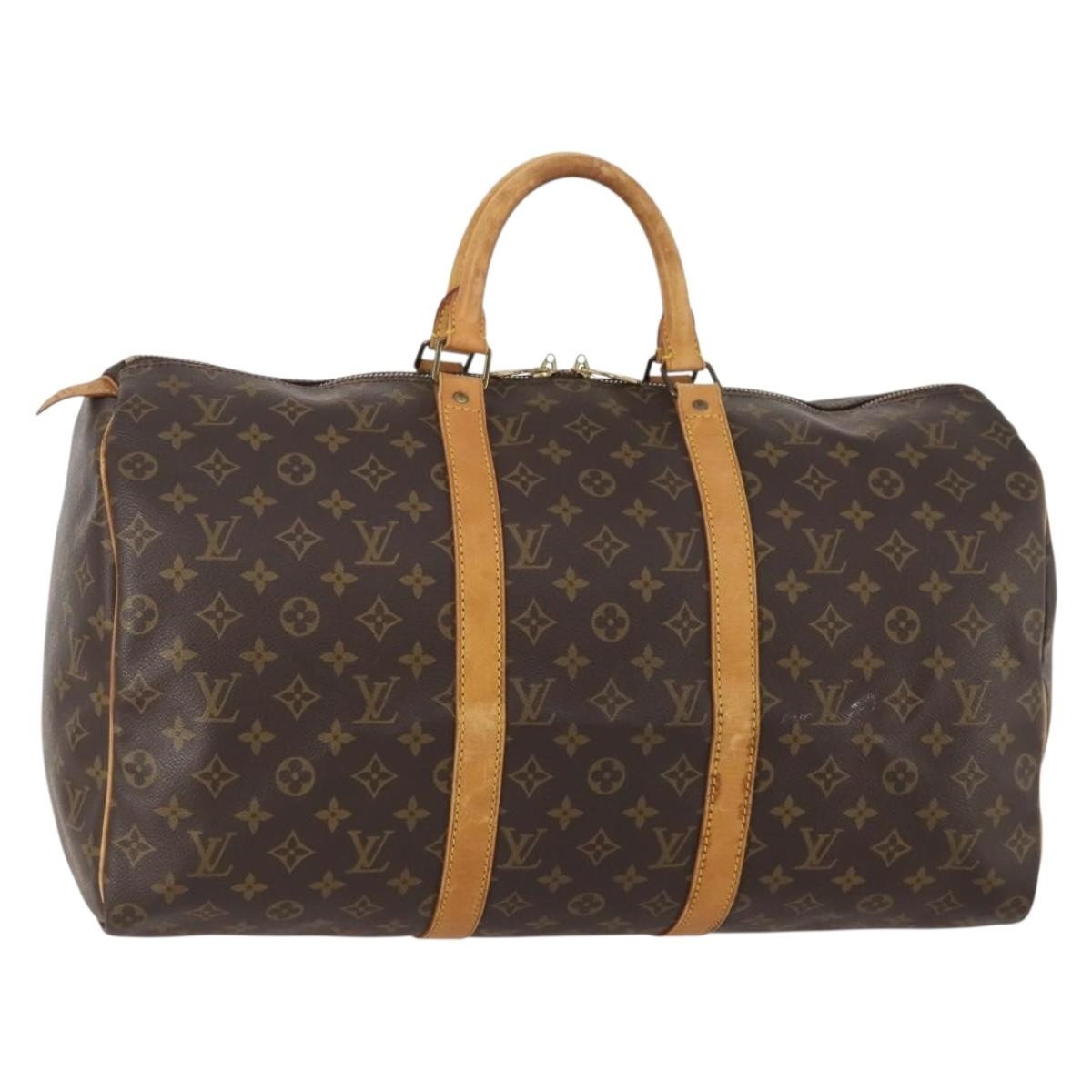 Louis Vuitton Keepall Monogram Canvas Brown Canvas Travel Bag Bag (Pre-Owned)
