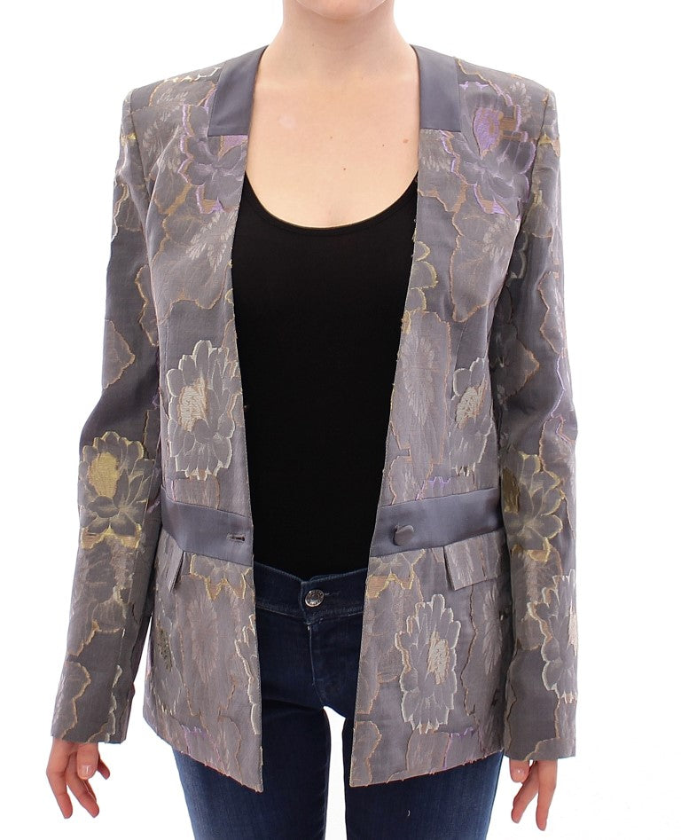 Roberto Fragata Multicolor Silk Floral Cotton Women's Blazer