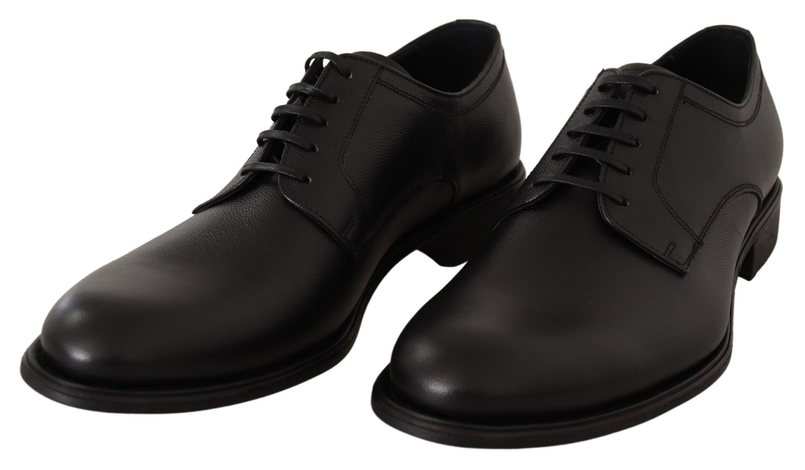 Dolce & Gabbana Black Leather Lace Up Mens Formal Derby Men's Shoes