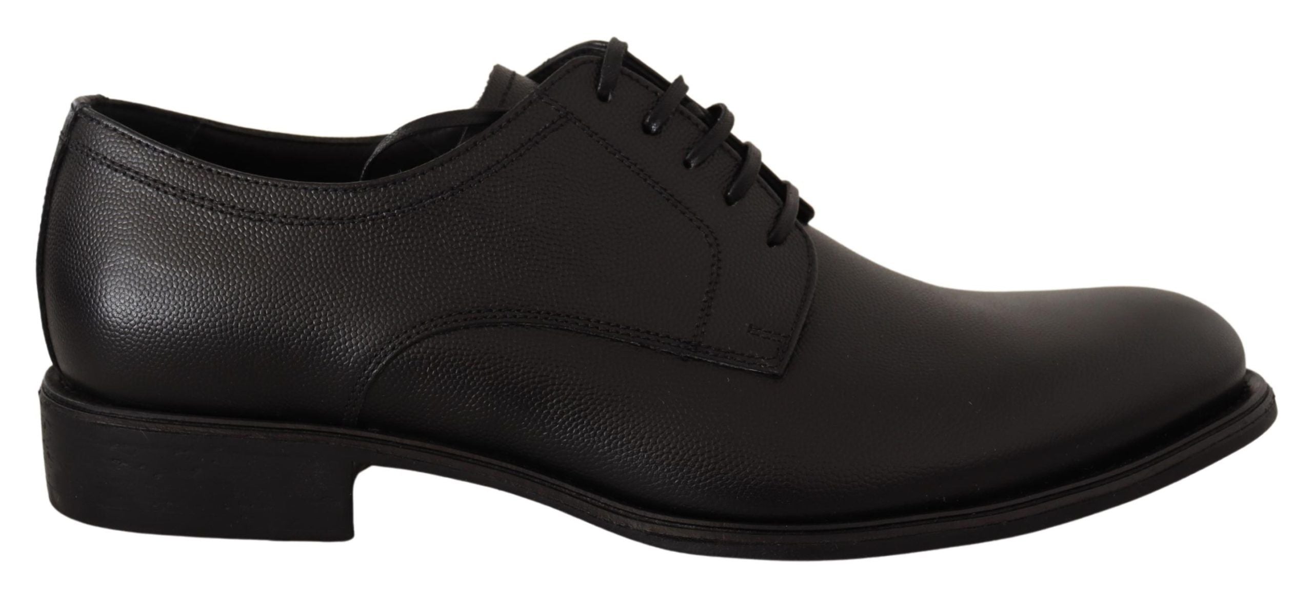 Dolce & Gabbana Black Leather Lace Up Mens Formal Derby Men's Shoes