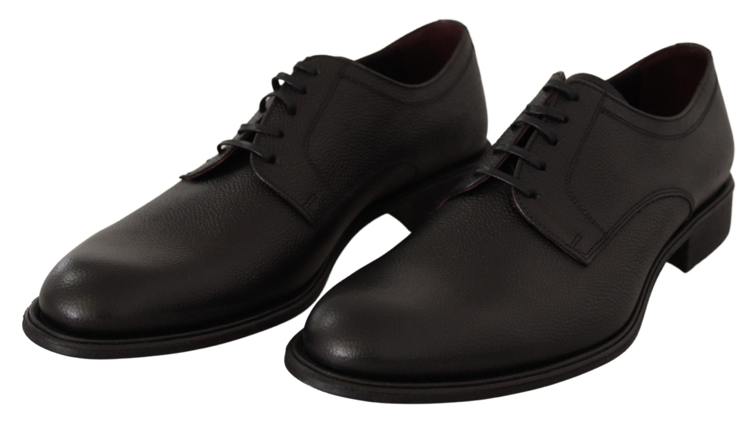 Dolce & Gabbana Black Leather Lace Up Mens Formal Derby Men's Shoes