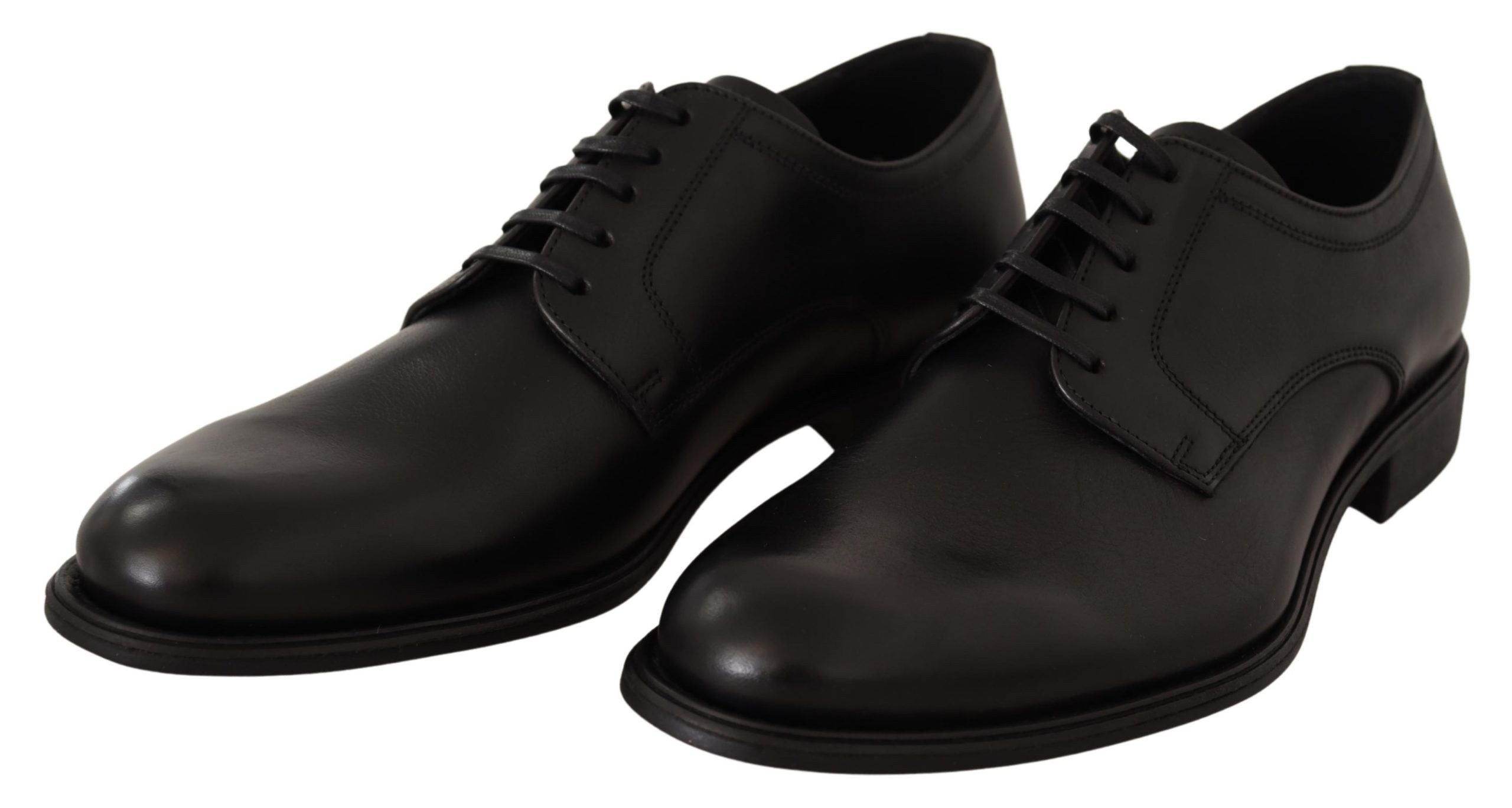 Dolce & Gabbana Black Leather Lace Up Mens Formal Derby Men's Shoes
