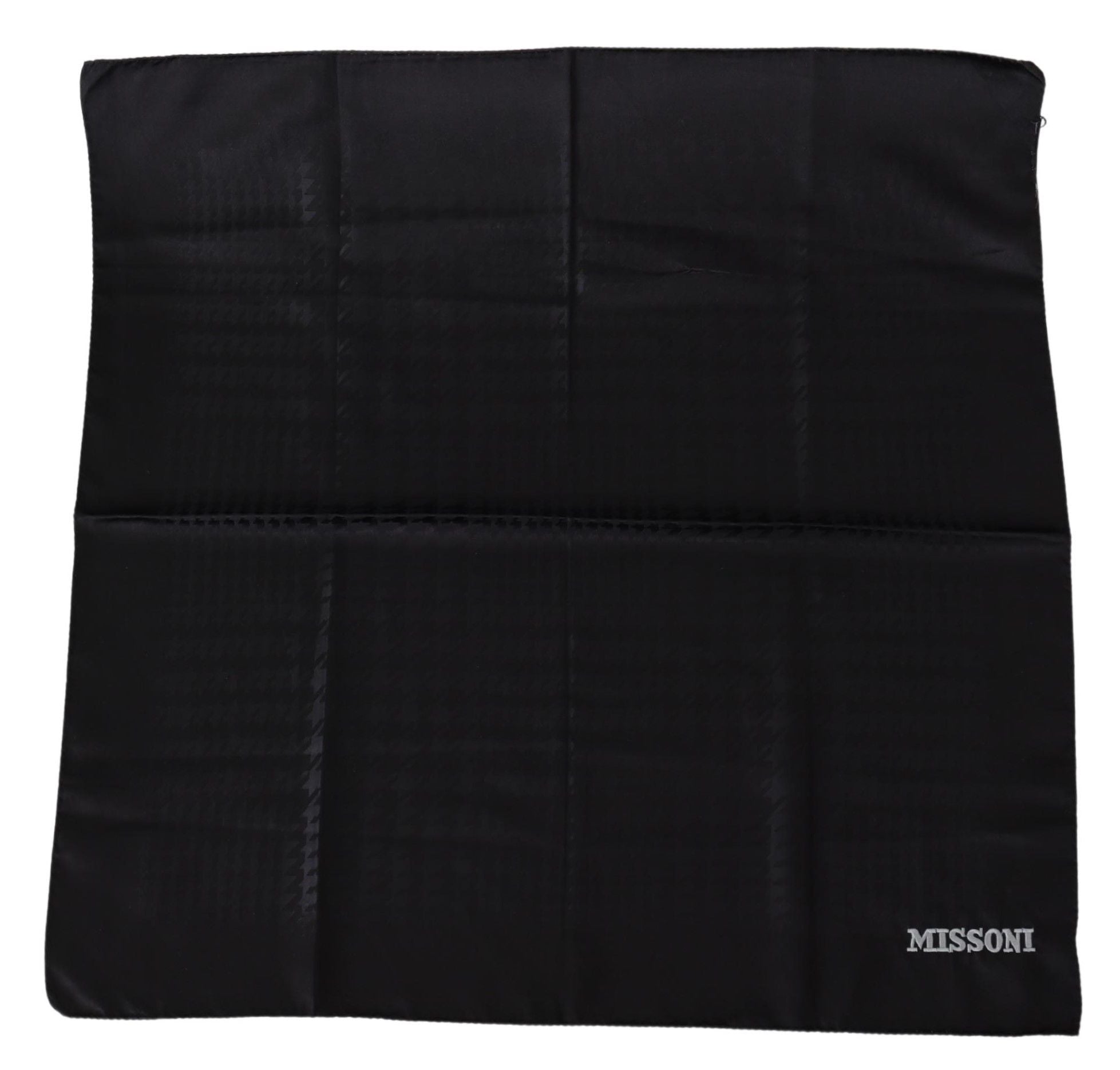 Missoni Black Wool Knit Unisex Neck Wrap Shawl Men's Scarf