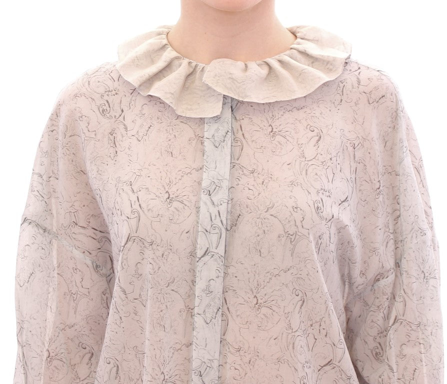 Vika Gazinskaya Blue Cotton Blouse Women's Tunic