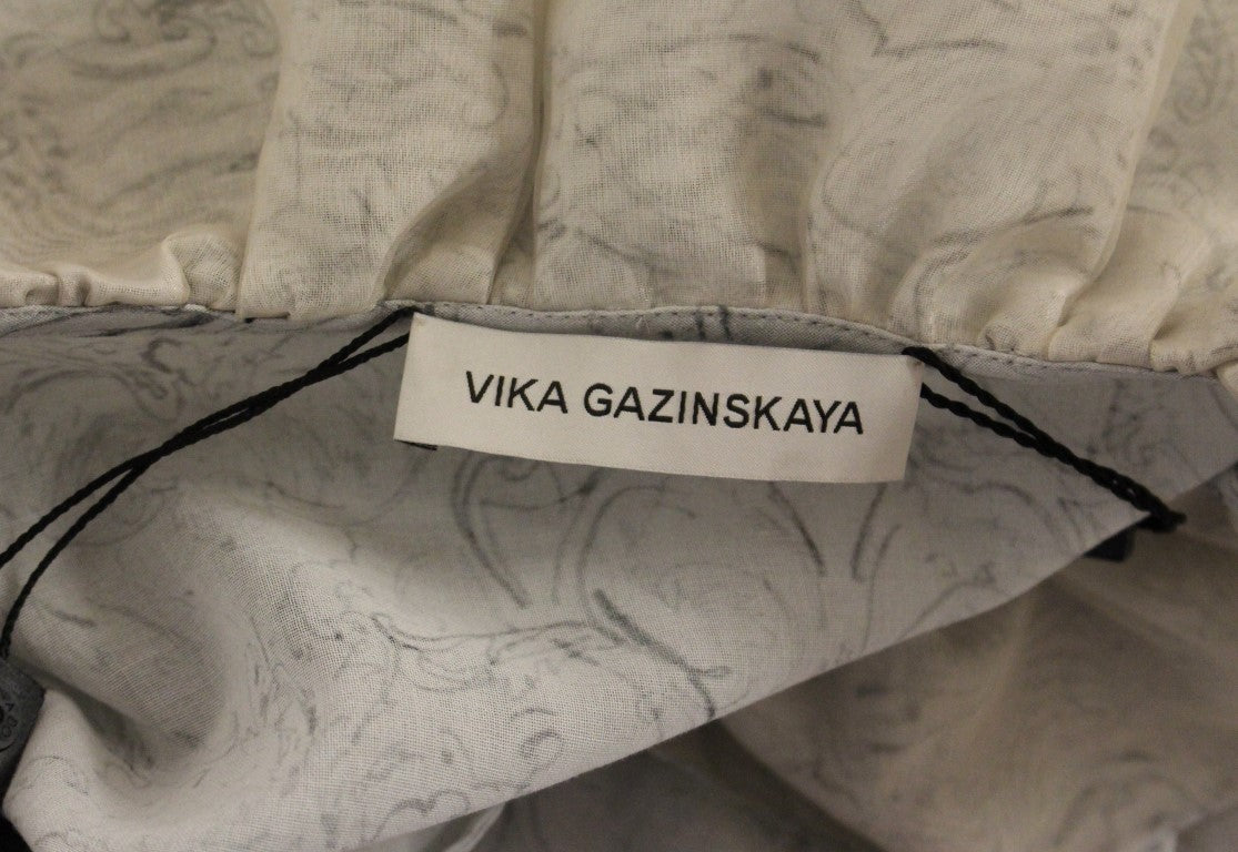 Vika Gazinskaya Blue Cotton Blouse Women's Tunic