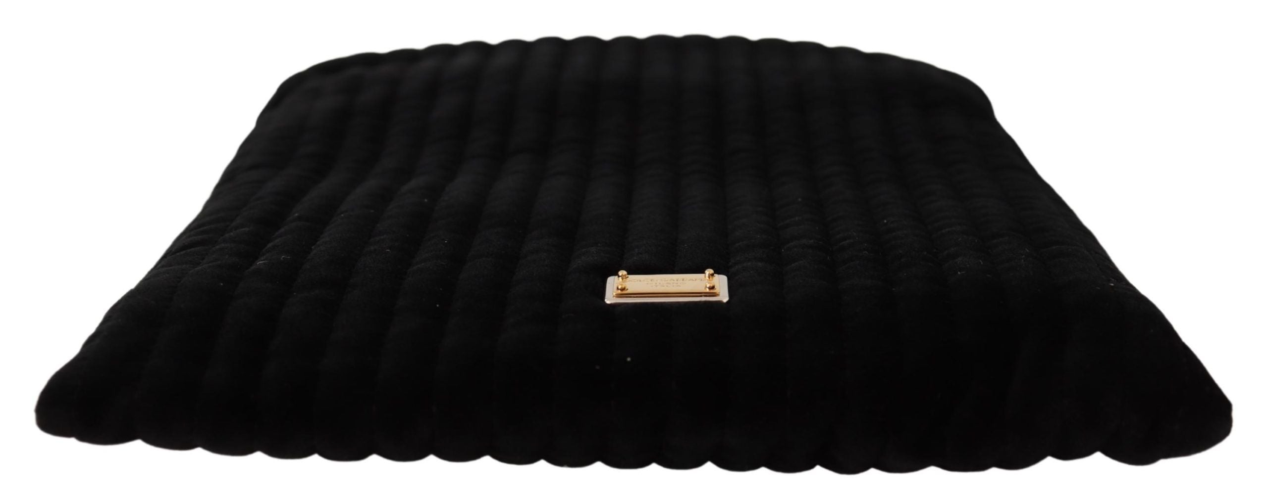 Dolce & Gabbana Elegant Velvet Quilted Glasses Holder Women's Bag