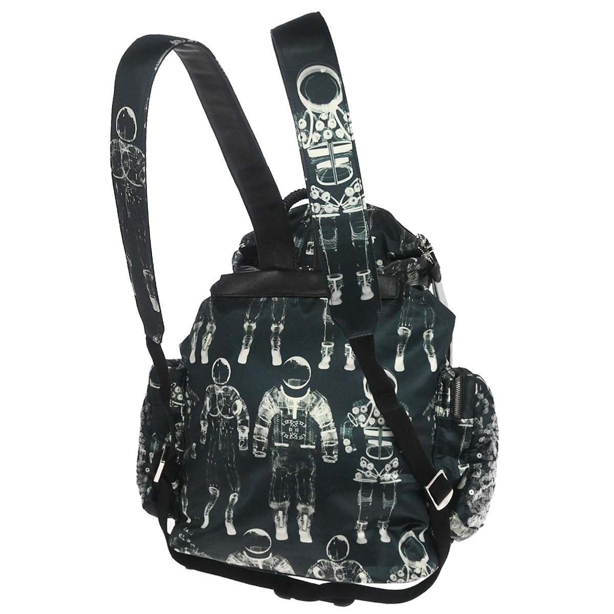Chanel Astronaut Essentials Sequin Embellished Printed Nylon Navy Nylon Backpack Bag (Pre-Owned)