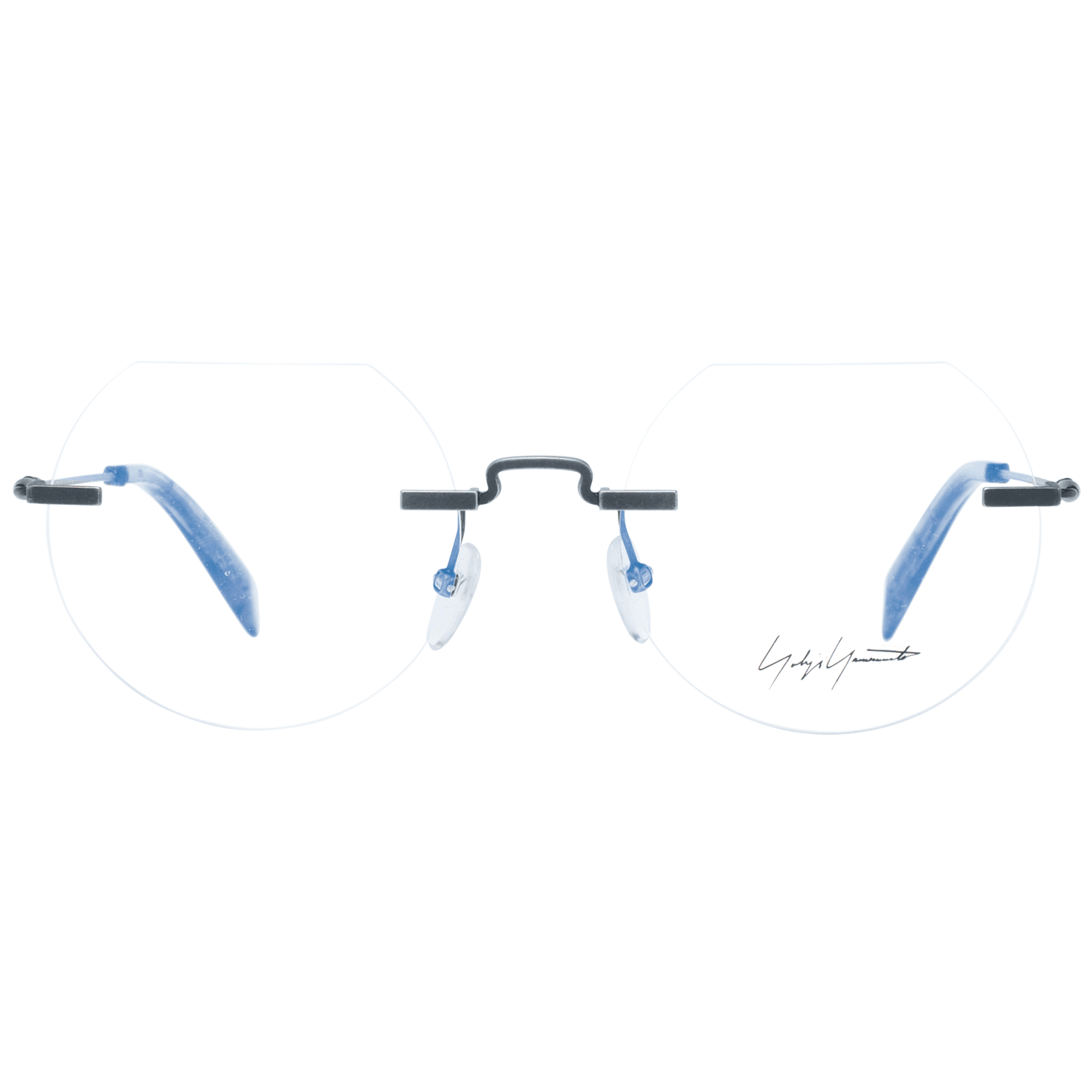 Yohji Yamamoto Gray Metal Glasses Men's (Frames)