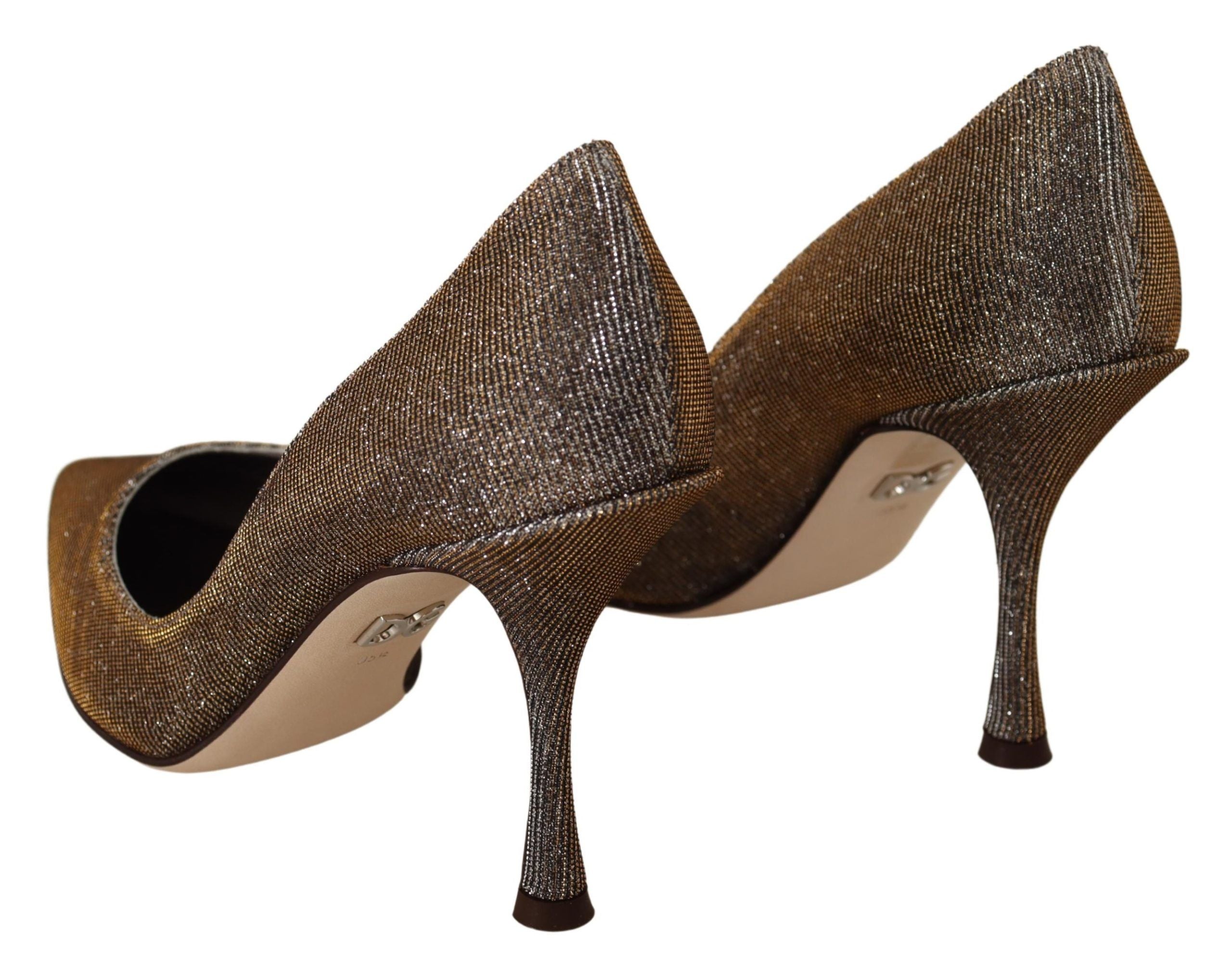 Dolce & Gabbana Elegant Silver Heels Pumps Women's Classic