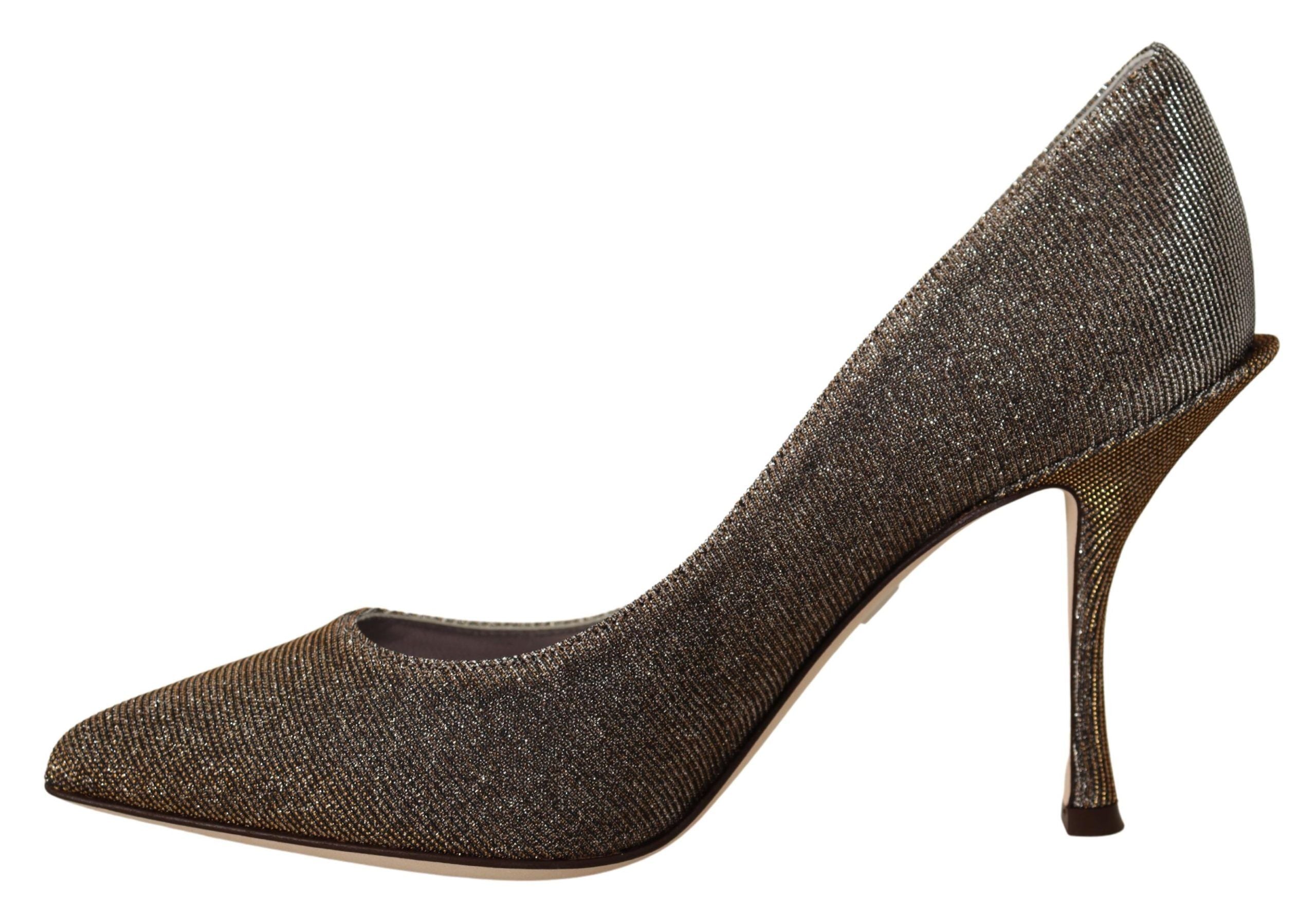 Dolce & Gabbana Elegant Silver Heels Pumps Women's Classic