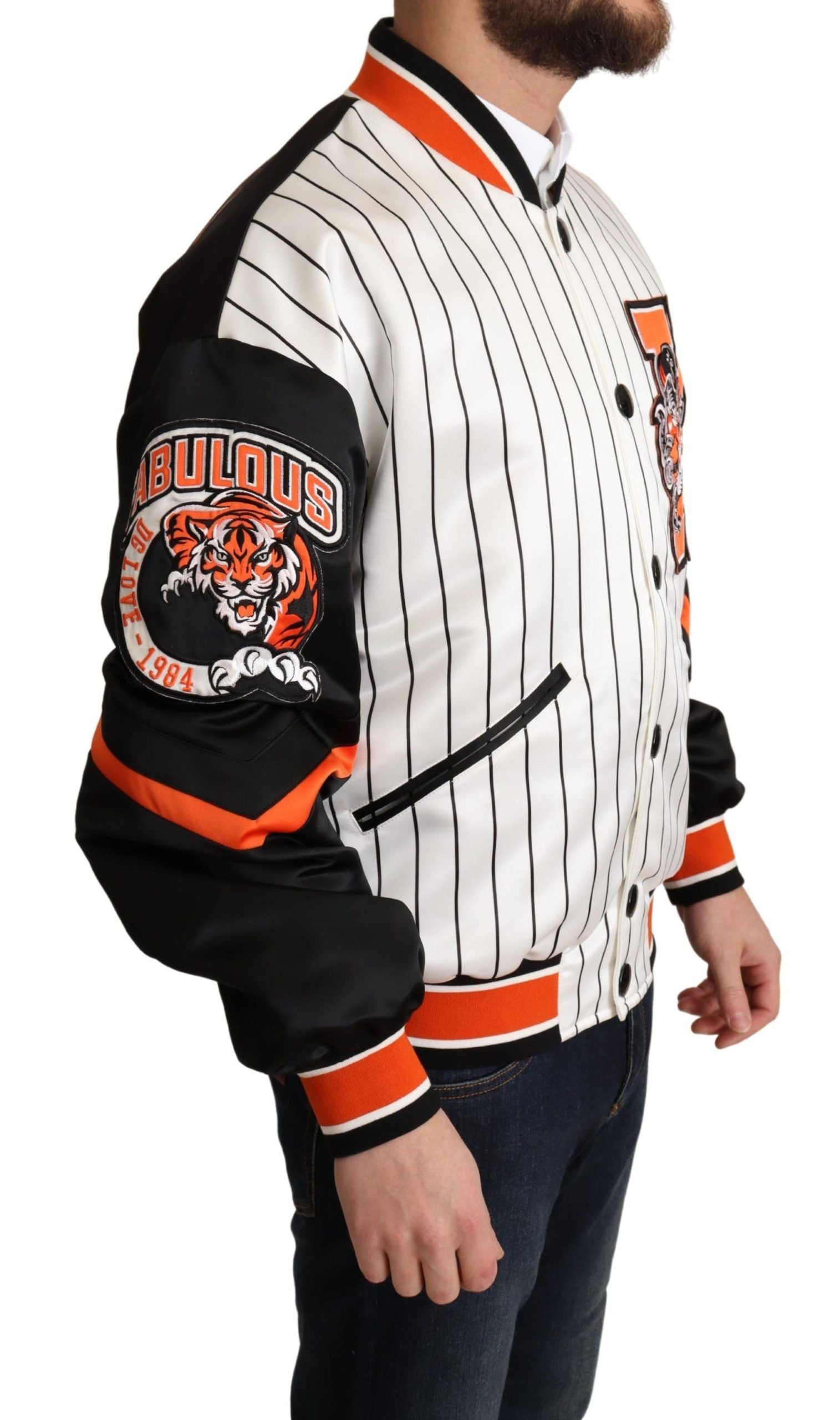 Dolce & Gabbana Multicolor Bomber King Logo #DGMILLENNIALS Men's Jacket