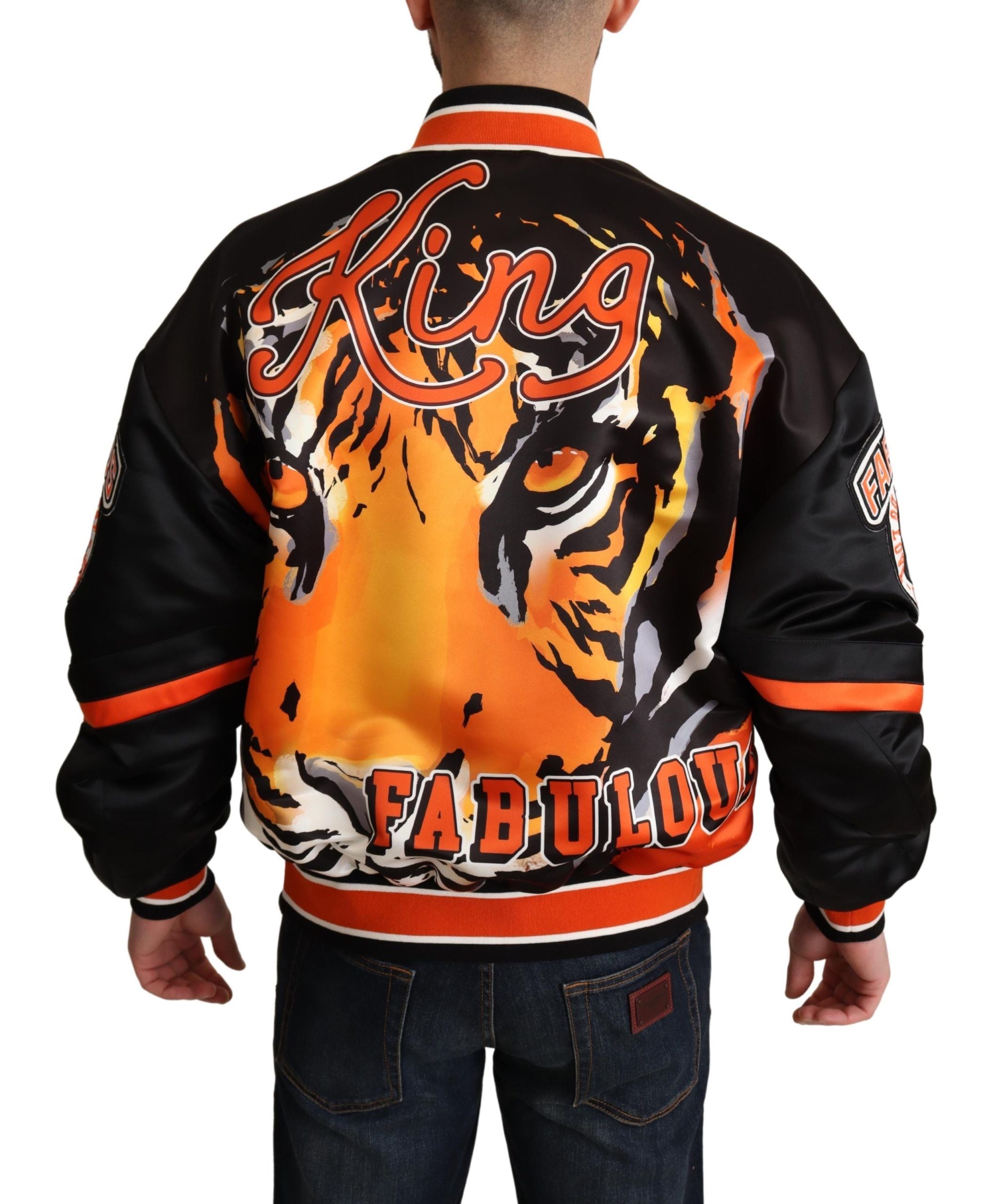 Dolce & Gabbana Multicolor Bomber King Logo #DGMILLENNIALS Men's Jacket