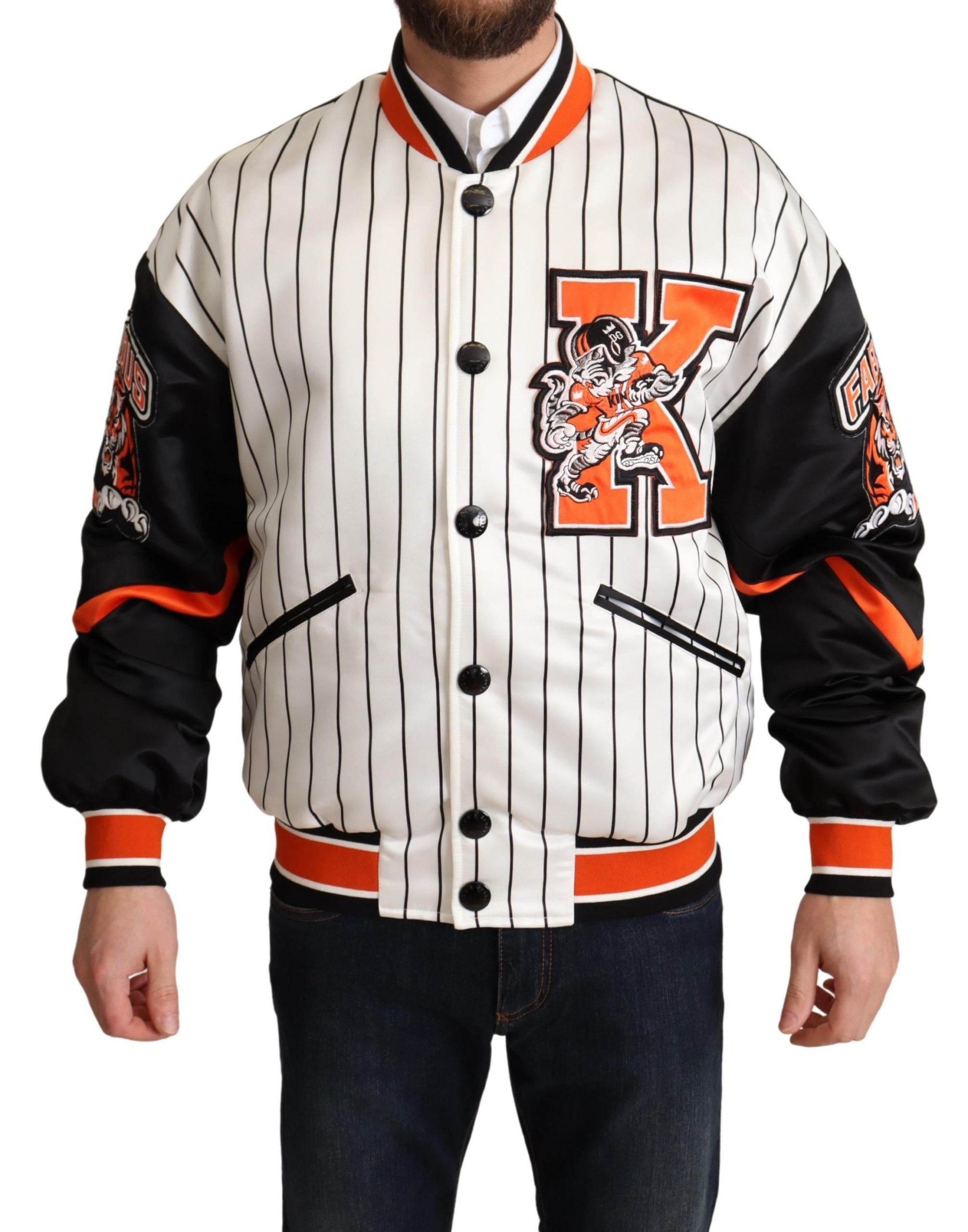 Dolce & Gabbana Multicolor Bomber King Logo #DGMILLENNIALS Men's Jacket