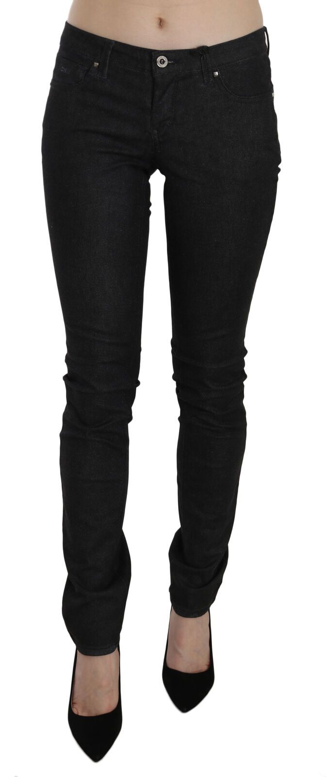 Costume National Black Low Waist Skinny Casual Denim Women's Jeans