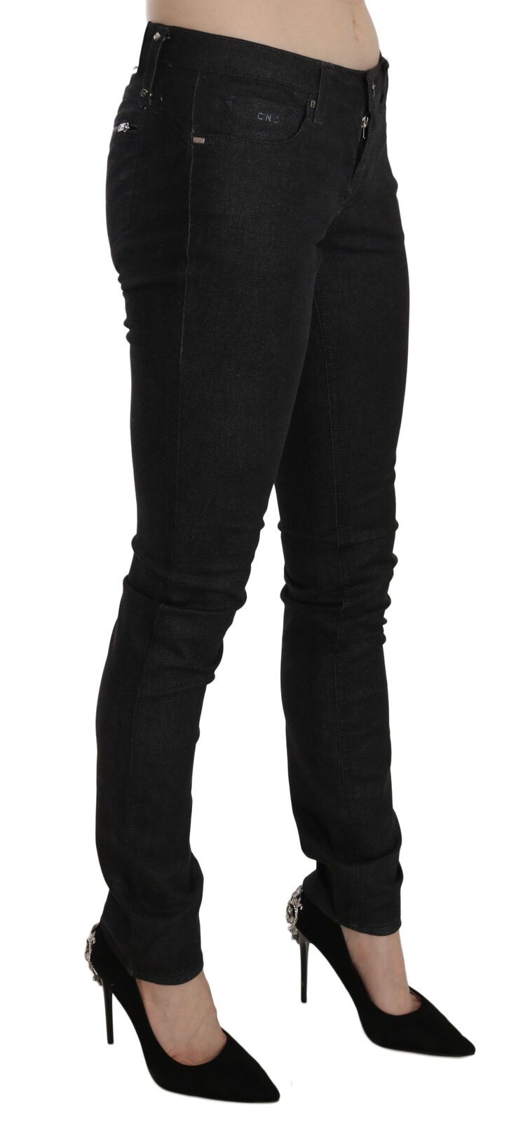 Costume National Black Low Waist Skinny Casual Denim Women's Jeans
