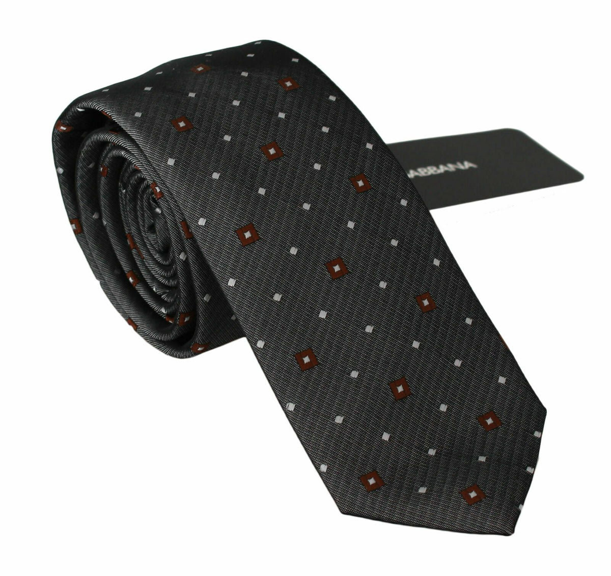 Dolce & Gabbana Gray Patterned Classic Mens Slim Men's Necktie