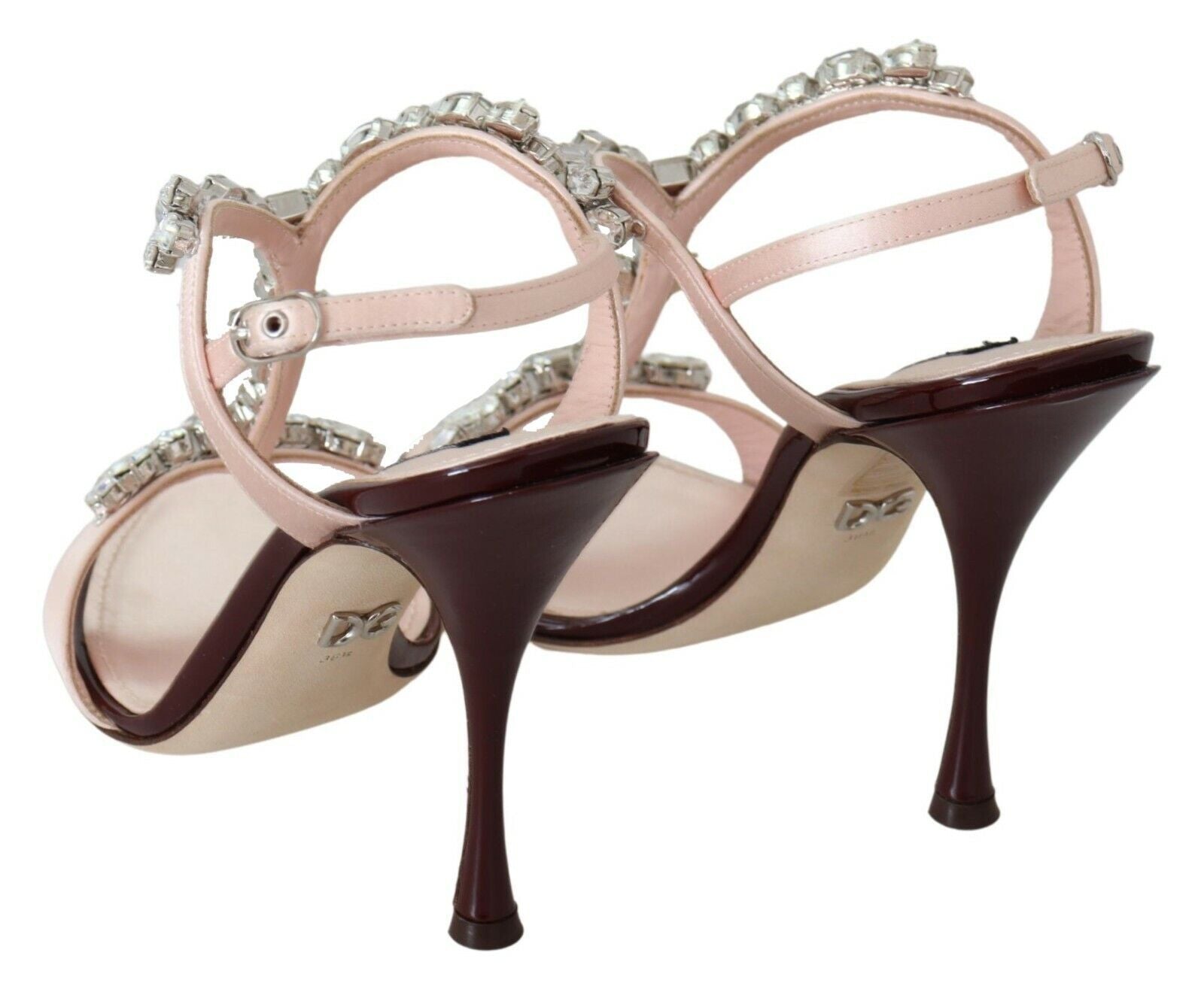 Dolce & Gabbana Pink Crystals Heels Keira Women's Sandals
