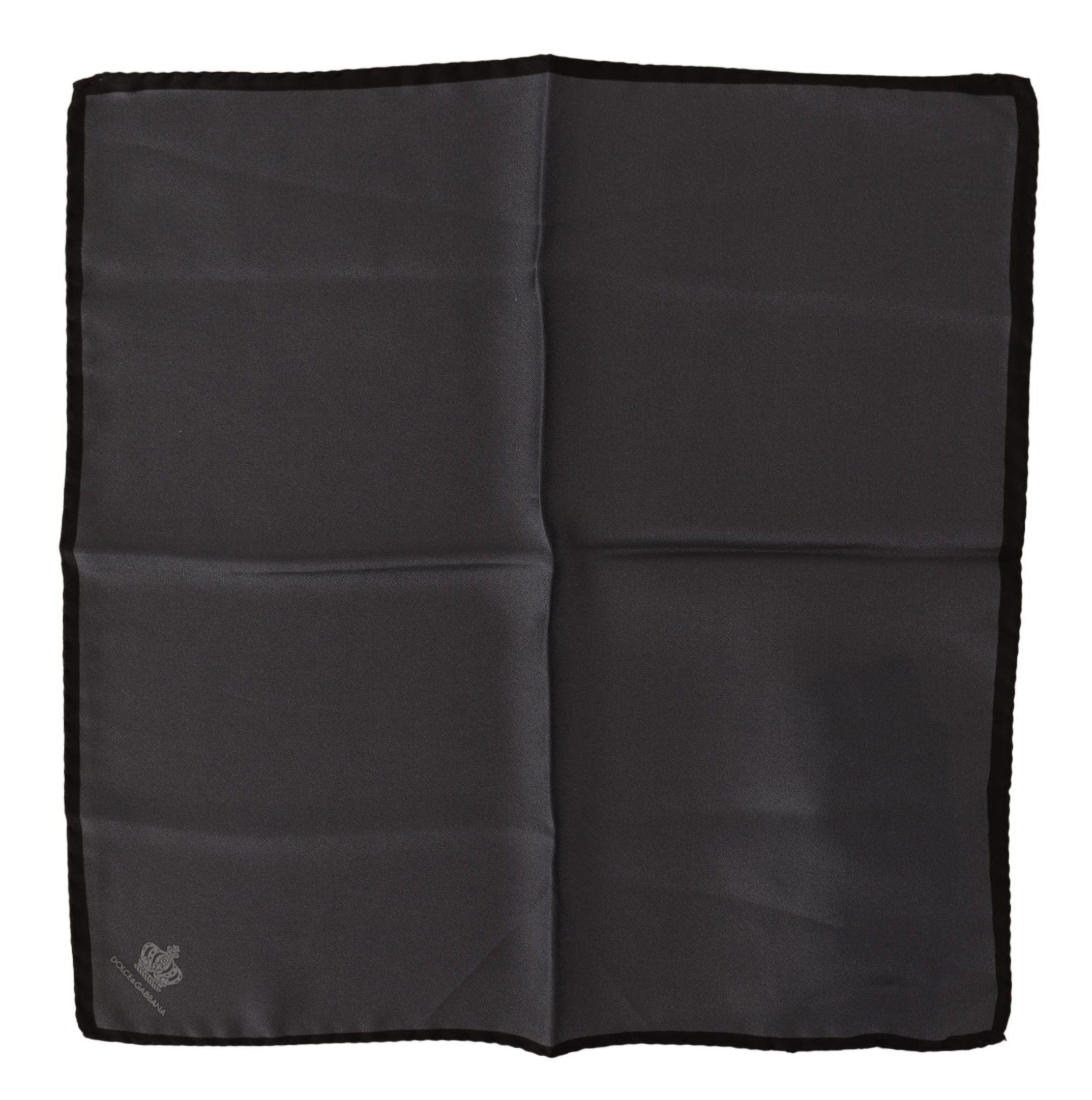 Dolce & Gabbana Gray 100% Silk Square Men's Gray 100% Silk Square Men's Handkerchief