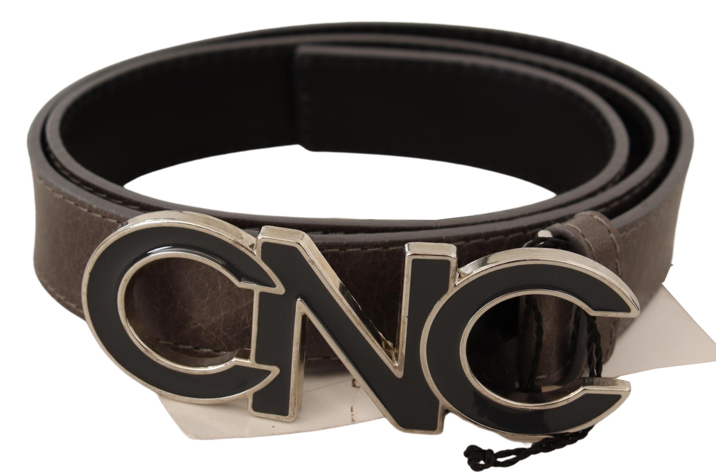 Costume National Brown Letter Logo Buckle Women's Belt