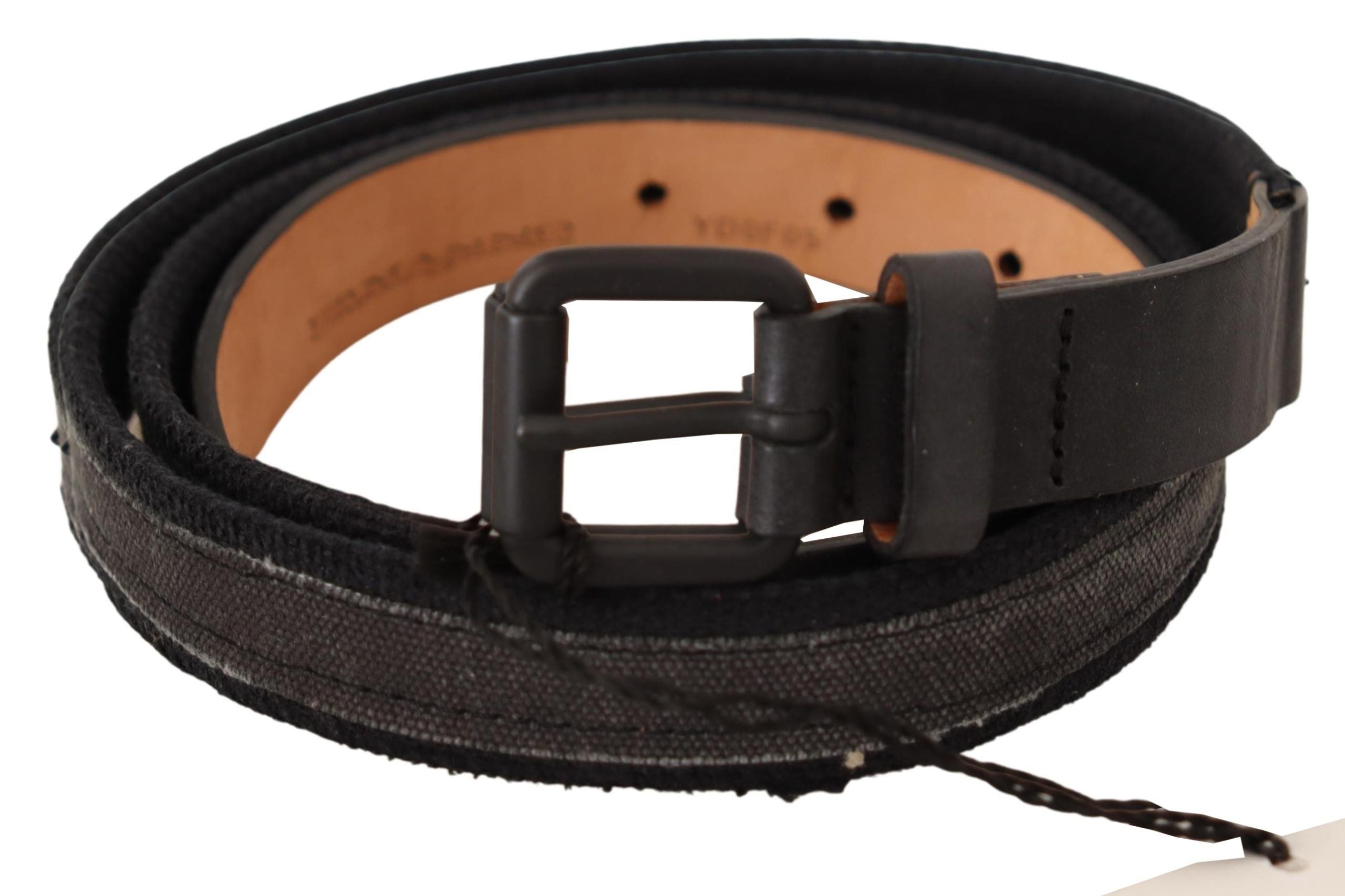 Ermanno Scervino Classic Black Leather Belt with Buckle Women's Fastening