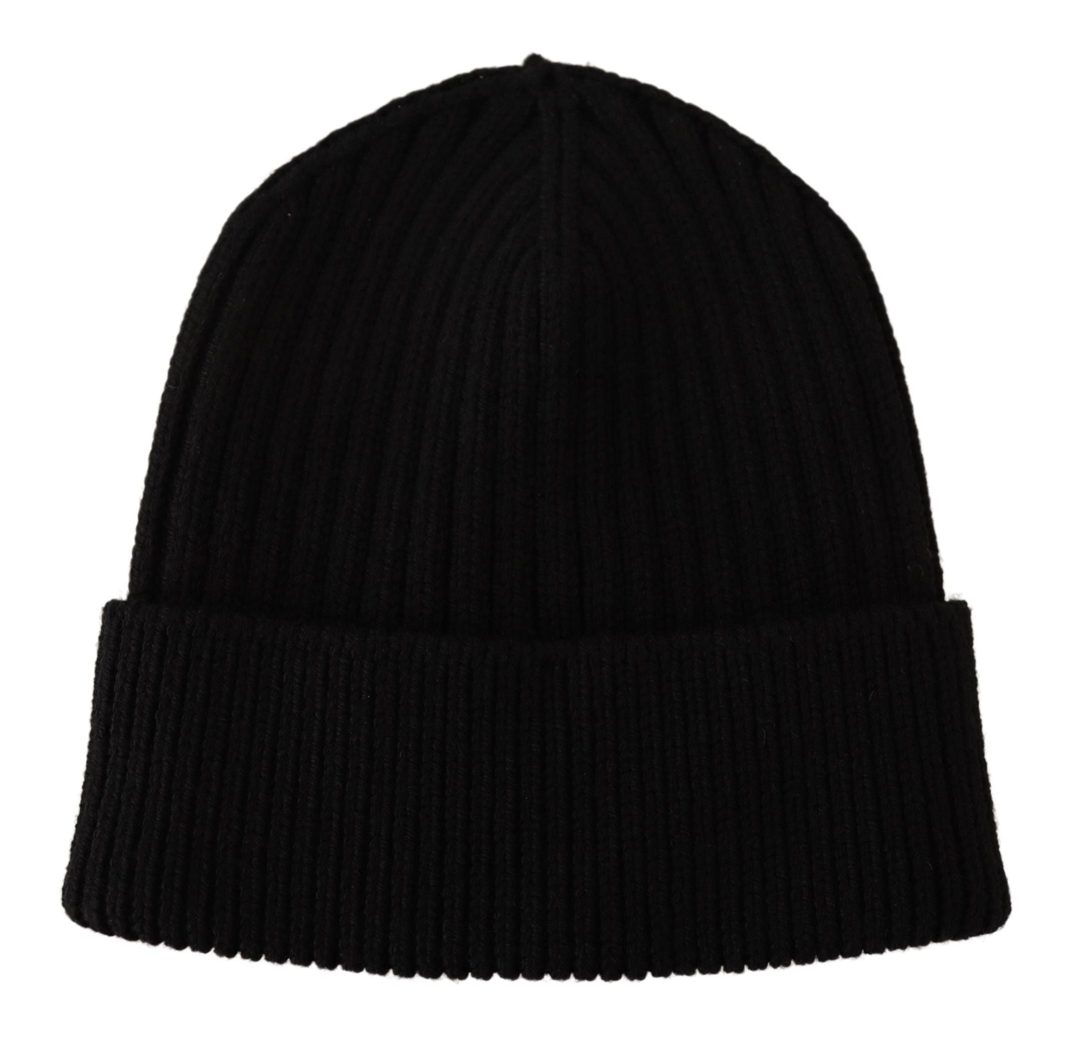 Dolce & Gabbana Black Wool Knit Women Winter Women's Hat