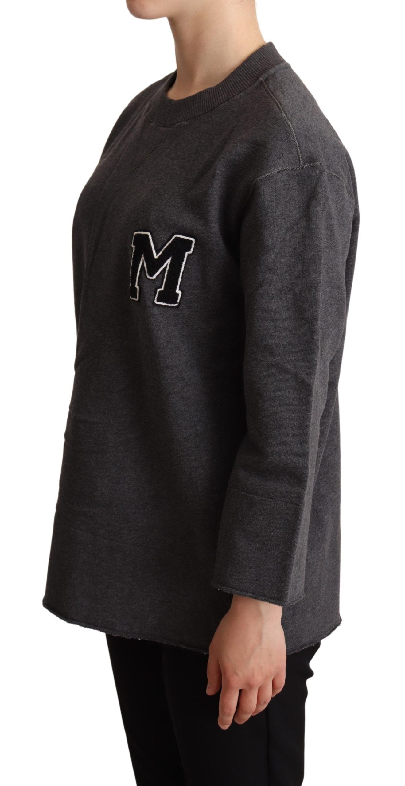 Dolce & Gabbana Gray Embroidered Women Pullover Women's Sweater