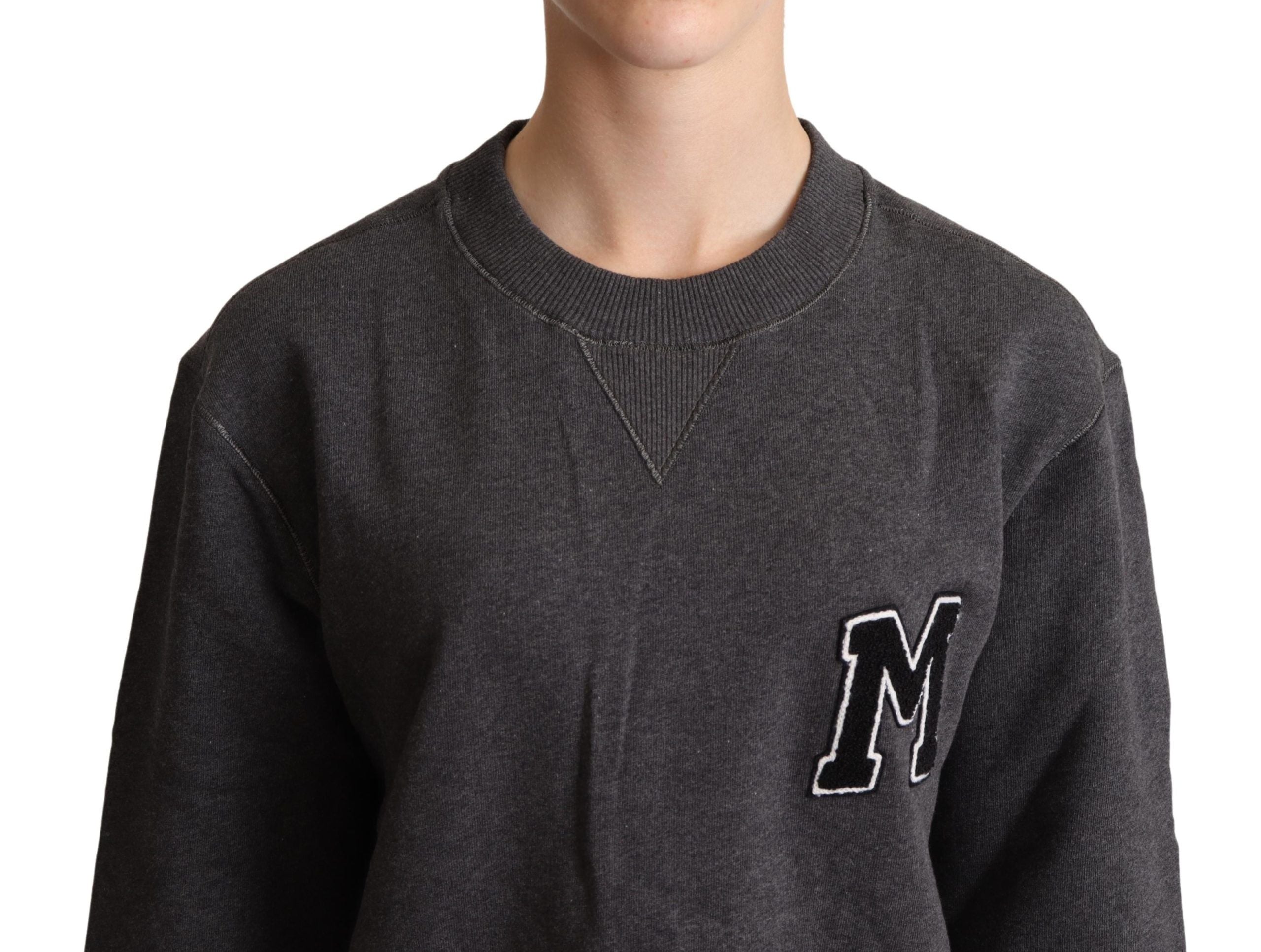 Dolce & Gabbana Gray Embroidered Women Pullover Women's Sweater