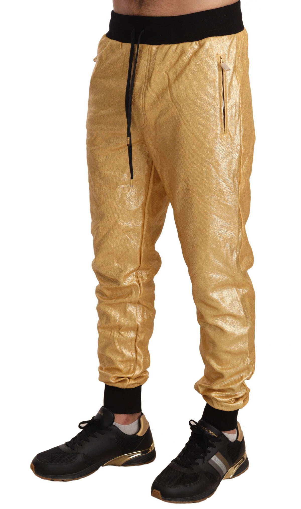 Dolce & Gabbana Gold Pig Of The Year Cotton Trousers Men's Pants