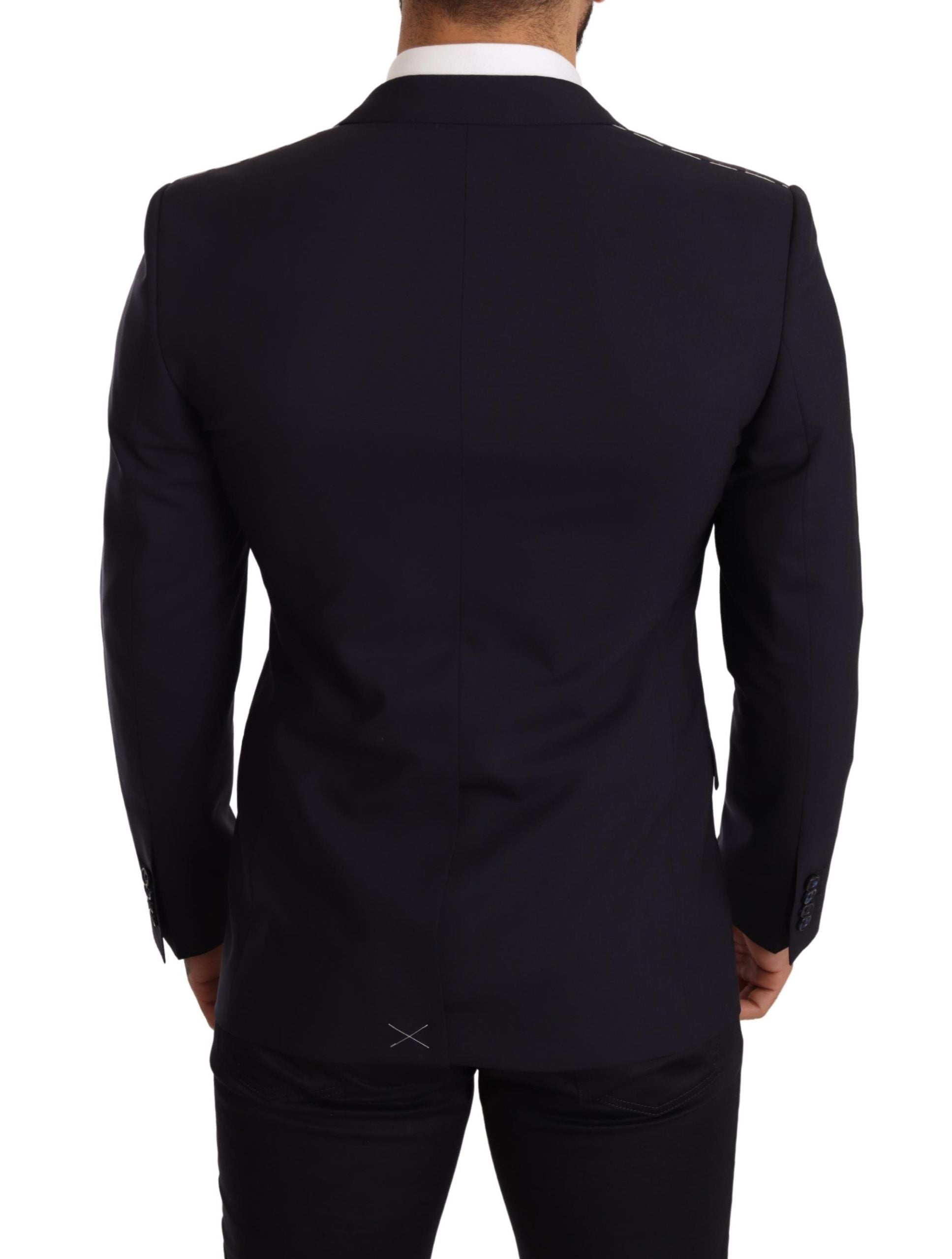 Dolce & Gabbana Navy Blue Wool Slim Fit MARTINI Men's Blazer