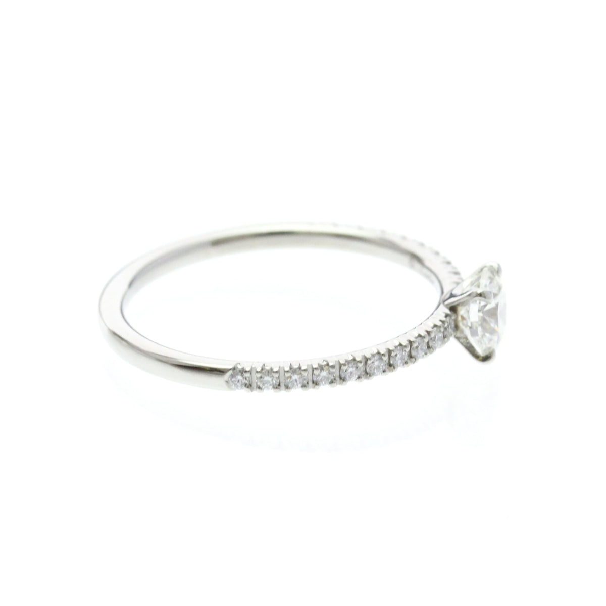 Cartier Etincelle De Cartier Solitaire Platinum With Rbc Diamond And Pave Diamonds G/Vs1 Silver Platinum Ring Jewelry (Pre-Owned)