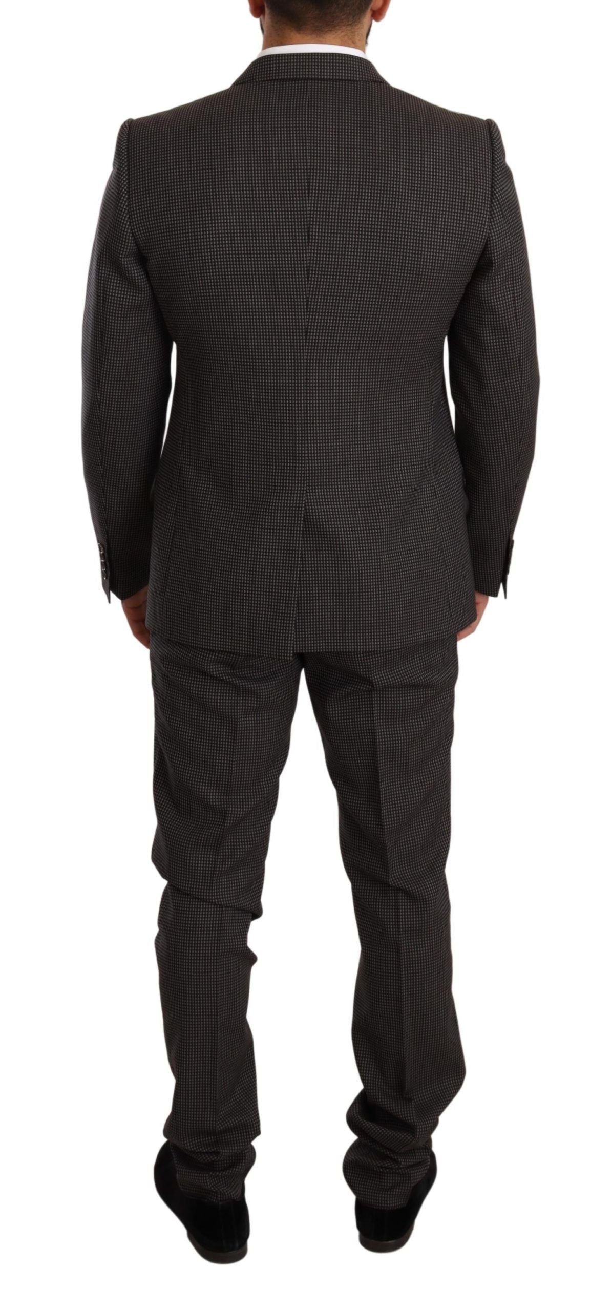 Dolce & Gabbana Elegant Gray Martini Woolen Suit Men's Set