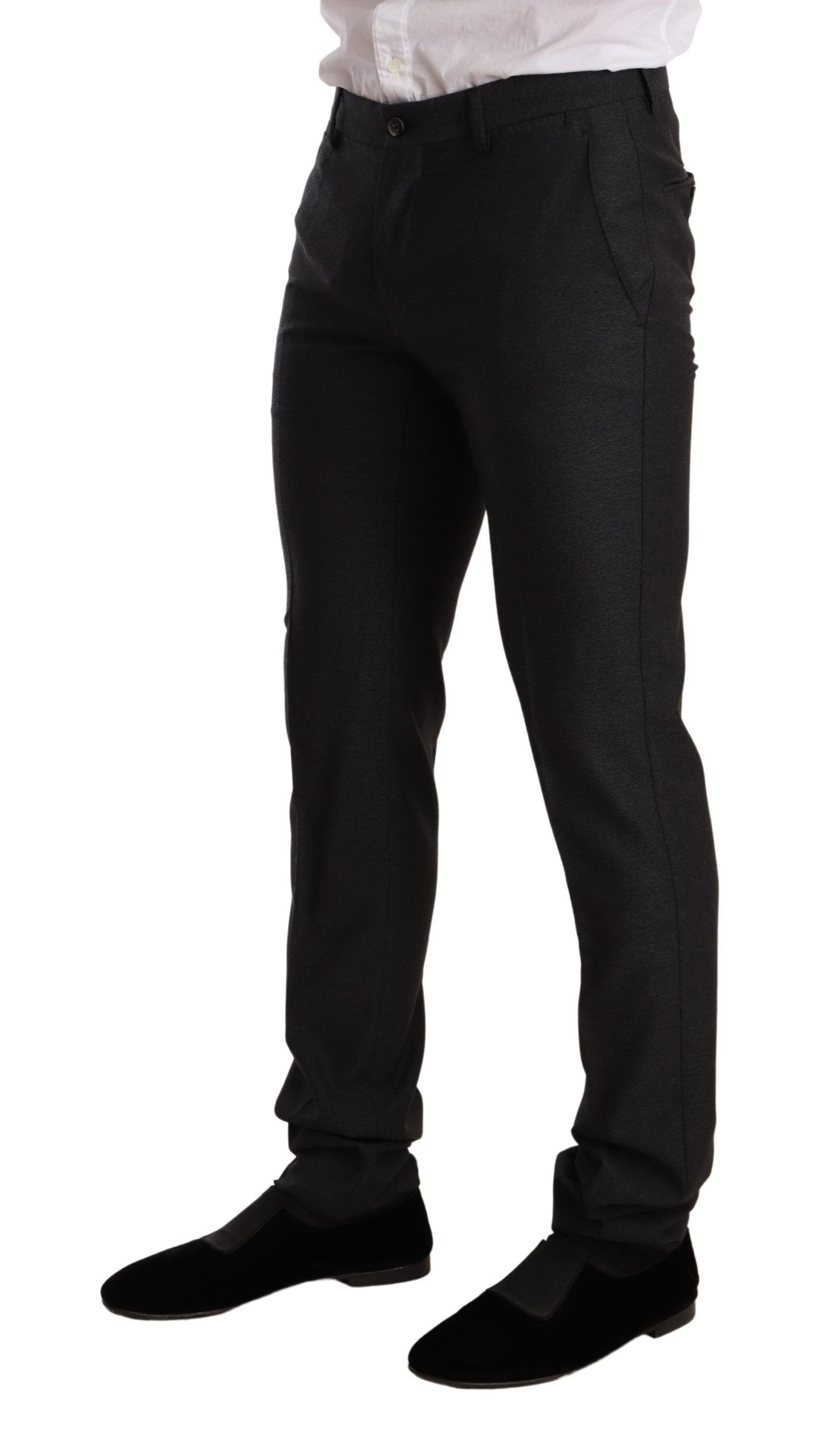 Dolce & Gabbana Gray Wool MARTINI Slim Fit Set Men's Suit