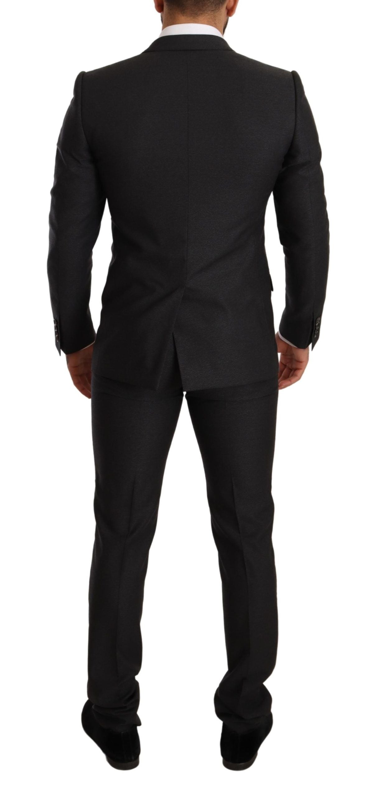 Dolce & Gabbana Gray Wool MARTINI Slim Fit Set Men's Suit