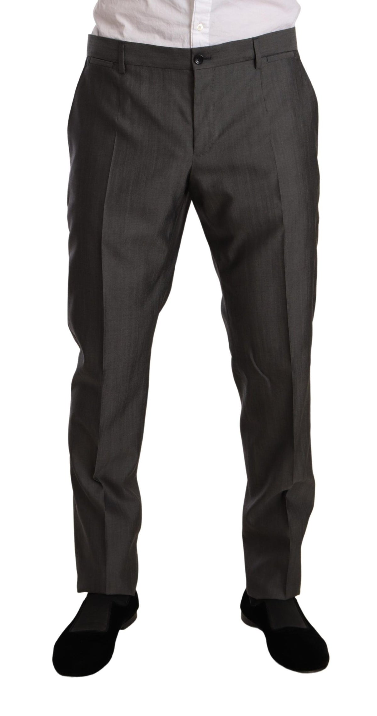 Dolce & Gabbana Gray Metallic MARTINI Slim Fit Set Men's Suit