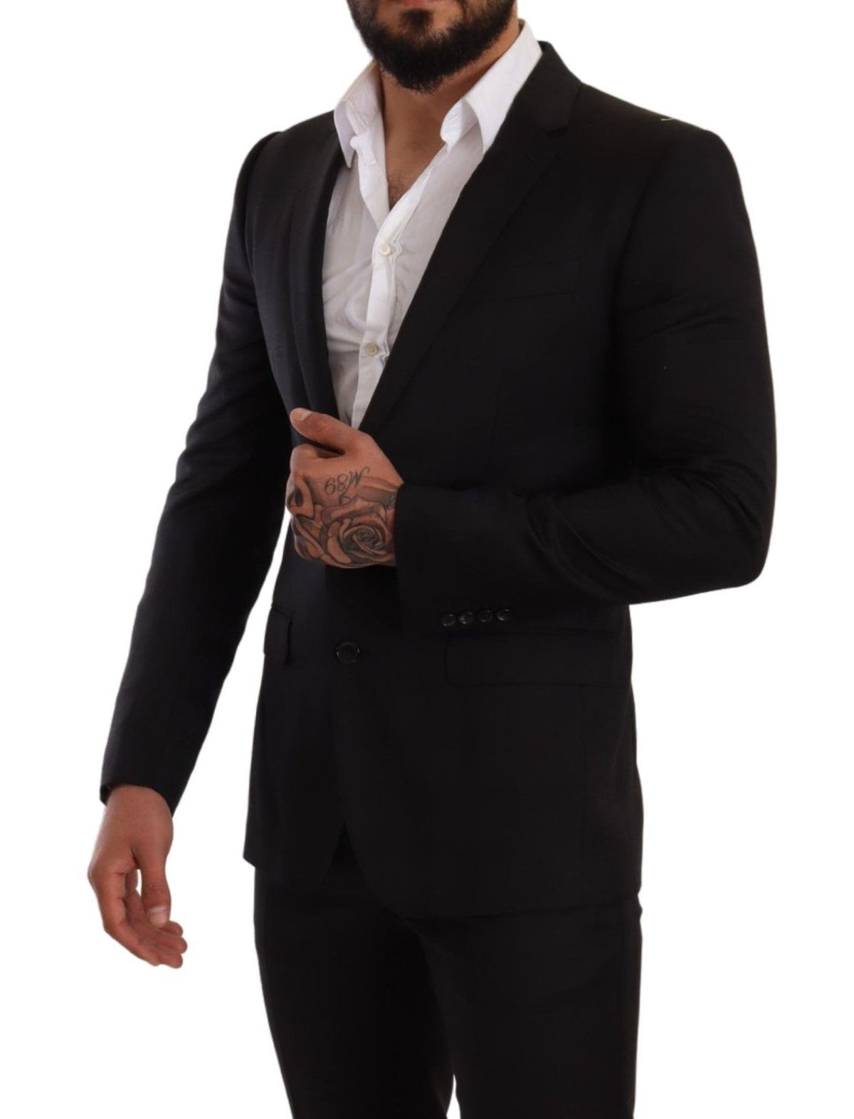 Dolce & Gabbana Dark Gray Check MARTINI SLIM FIT 2 Piece Men's Suit