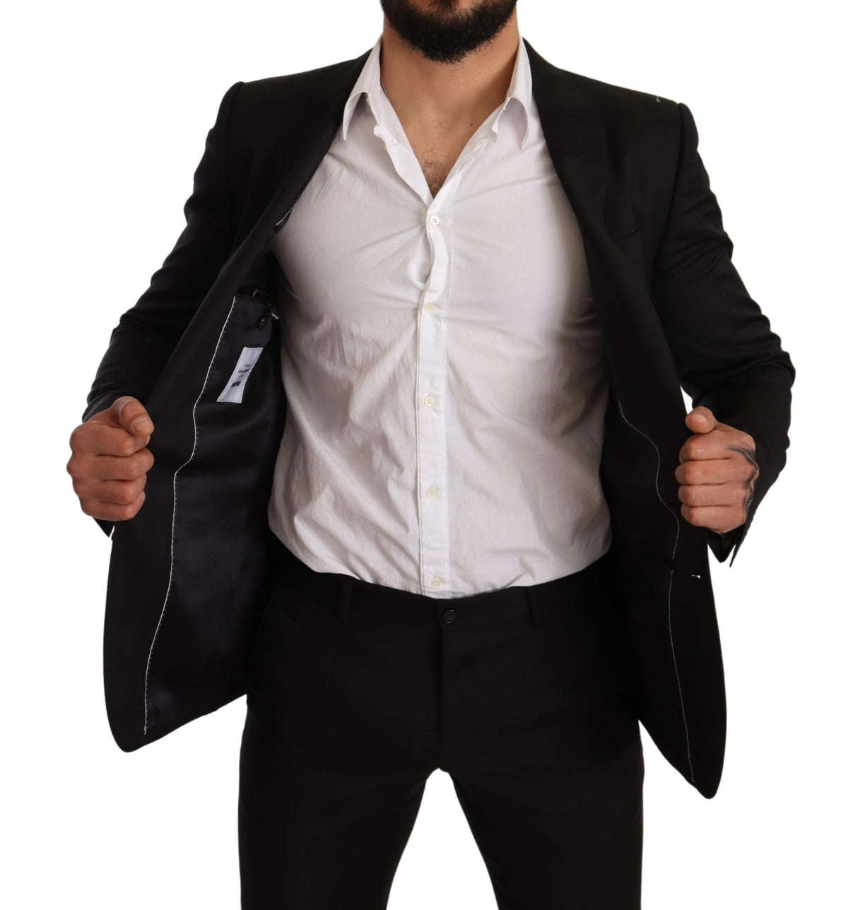 Dolce & Gabbana Dark Gray Check MARTINI SLIM FIT 2 Piece Men's Suit