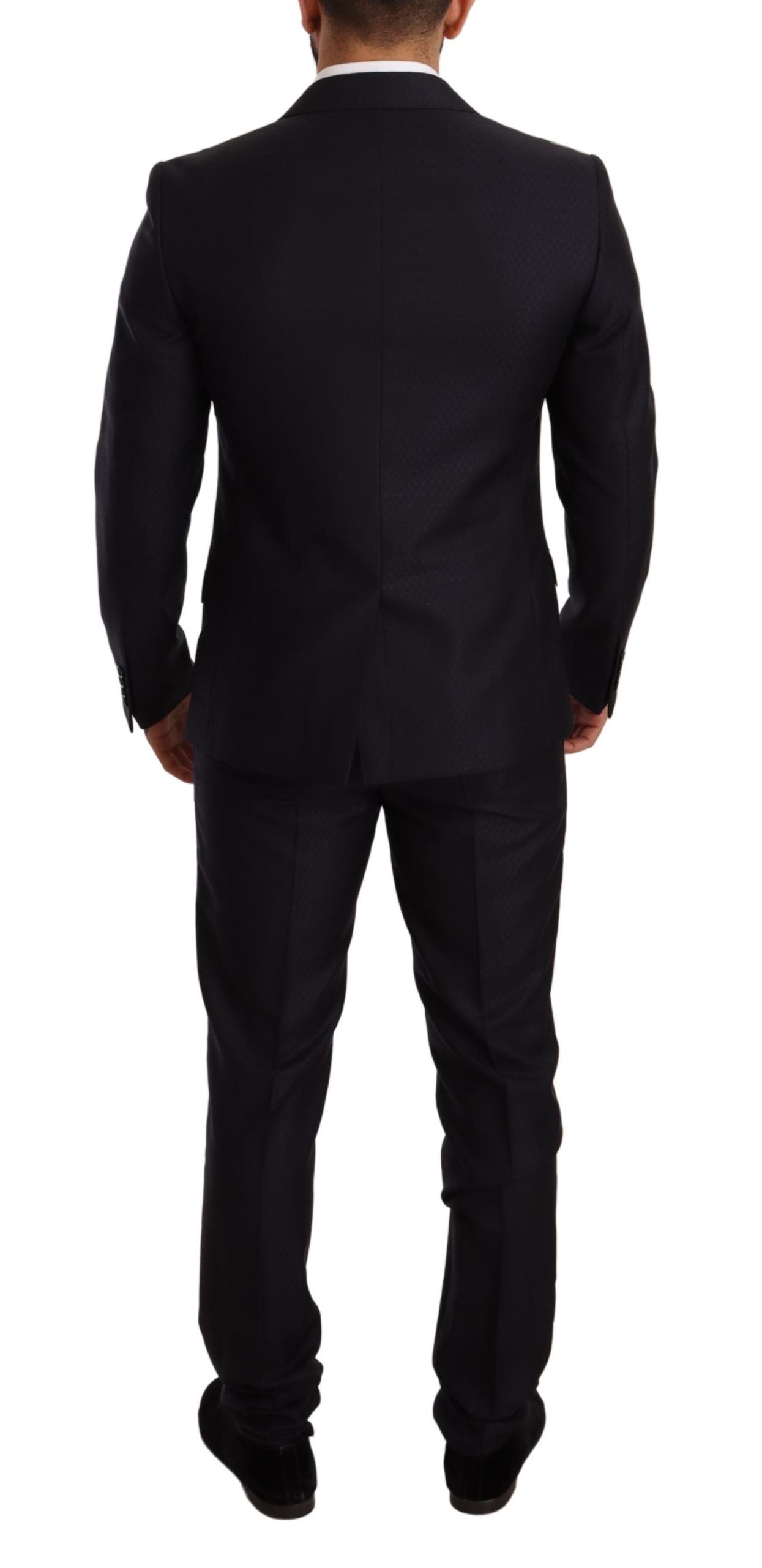Dolce & Gabbana Blue Pattern MARTINI SLIM FIT 2 Piece Men's Suit