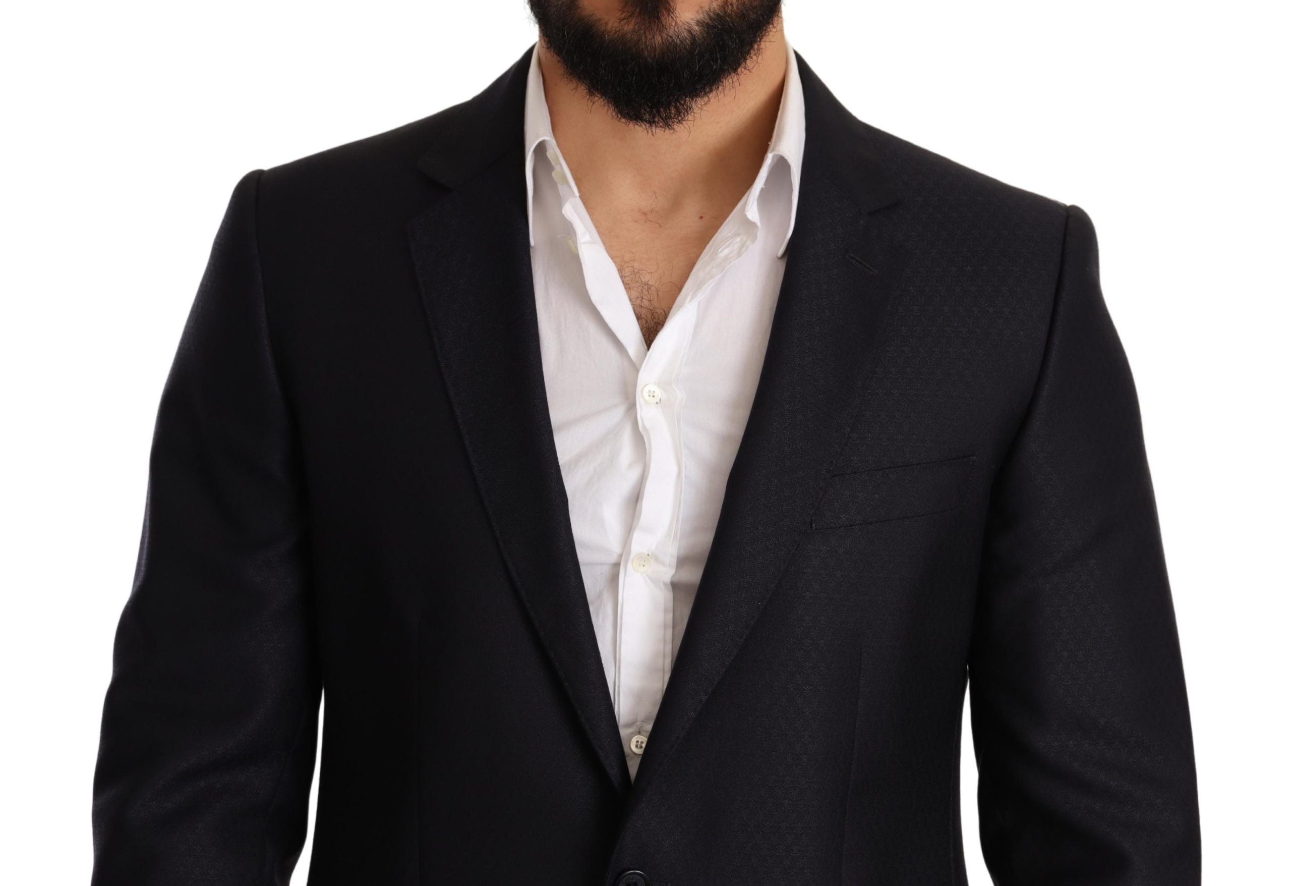 Dolce & Gabbana Blue Pattern MARTINI SLIM FIT 2 Piece Men's Suit
