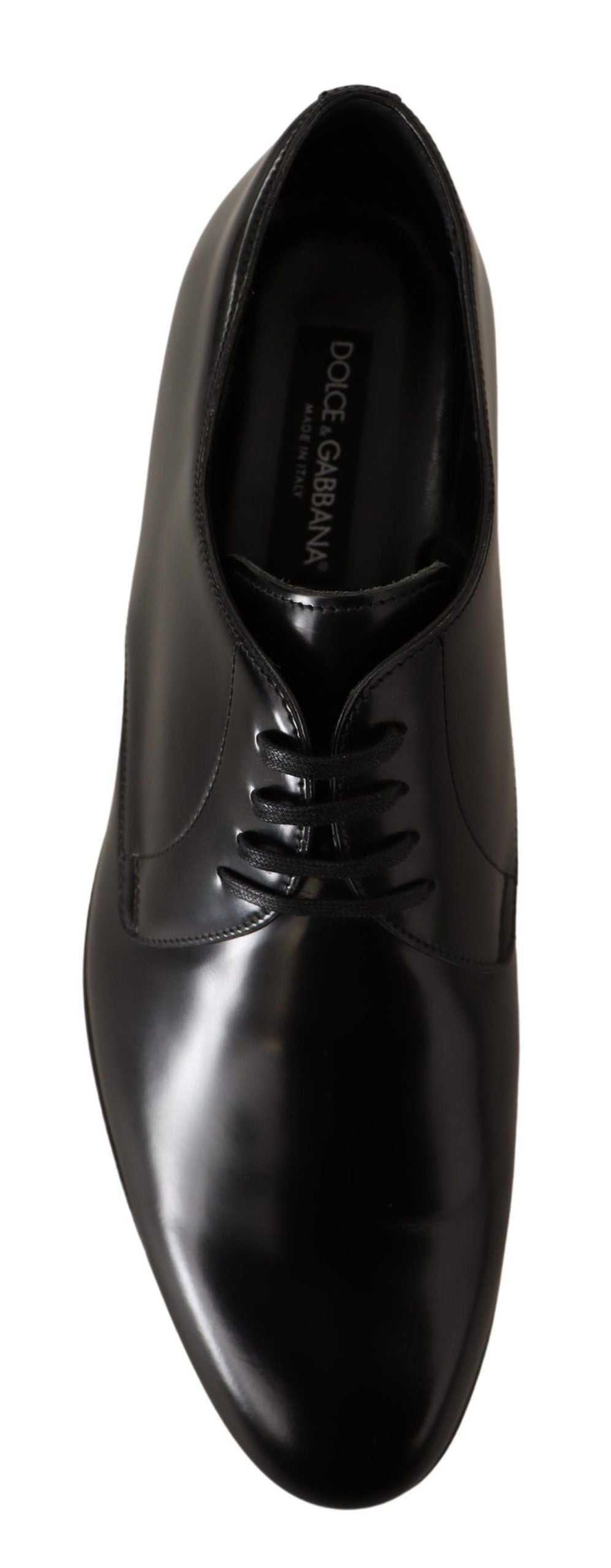 Dolce & Gabbana Black Leather Lace Up Men Dress Derby Men's Shoes