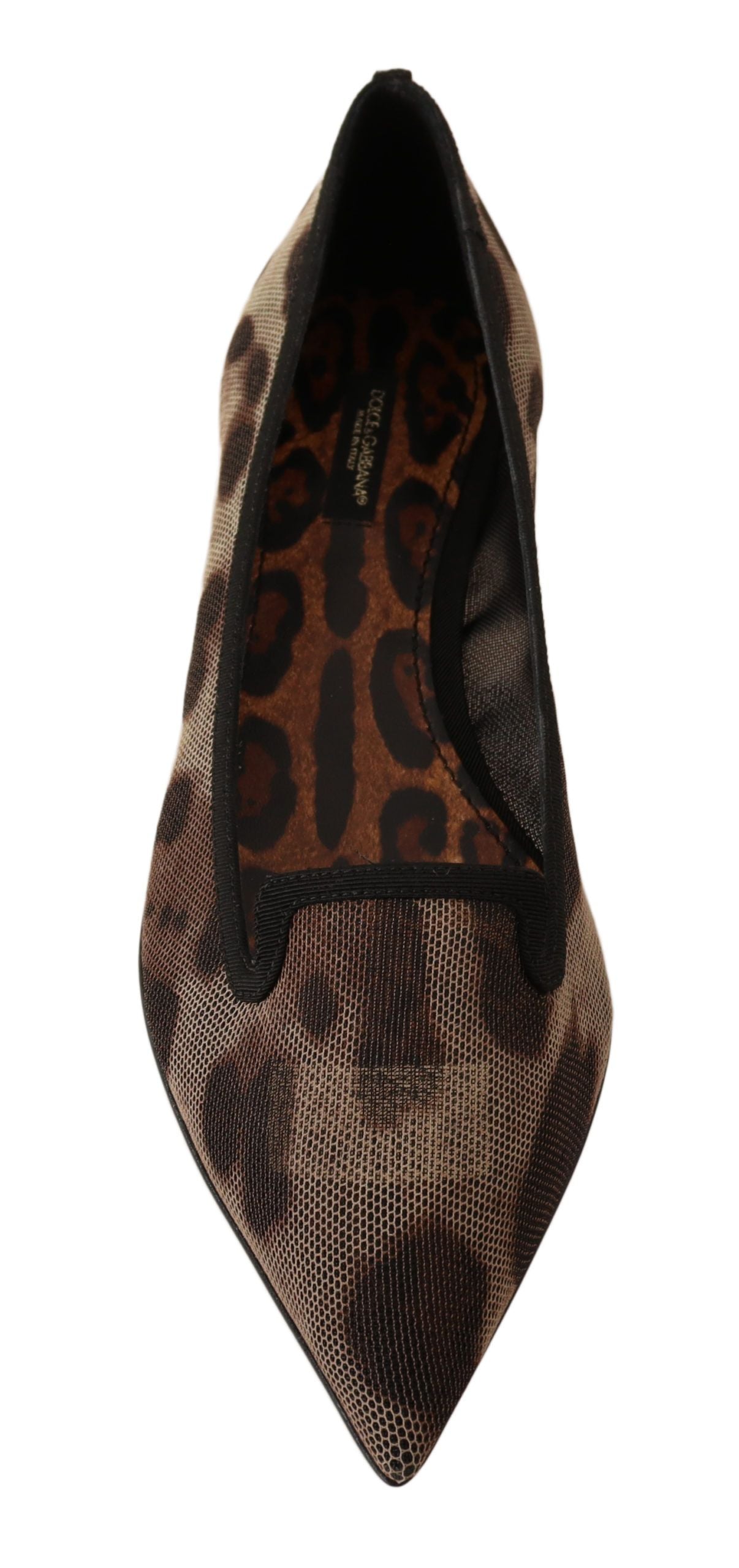 Dolce & Gabbana Elegant Leopard Print Flat Women's Loafers