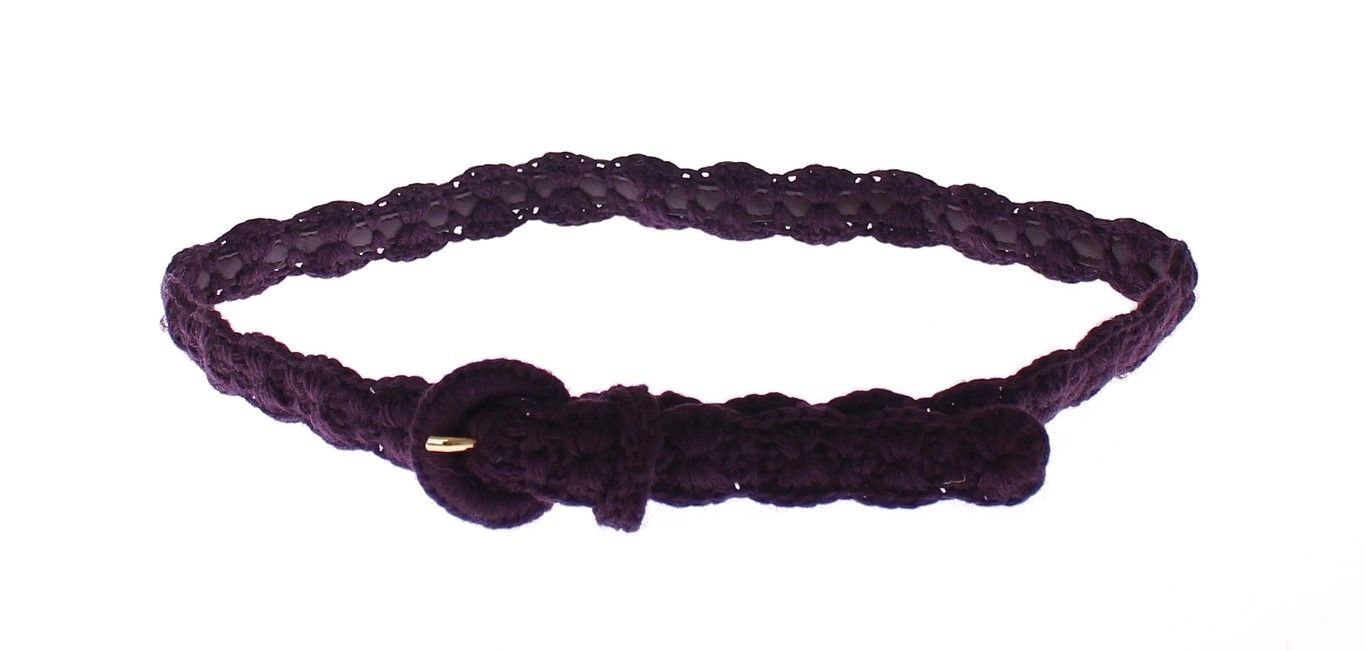Dolce & Gabbana Elegant Purple Cotton Designer Women's Belt