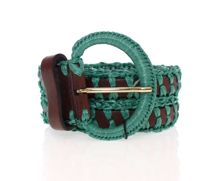 Dolce & Gabbana Enchanting Corset-Style Woven Raffia Women's Belt