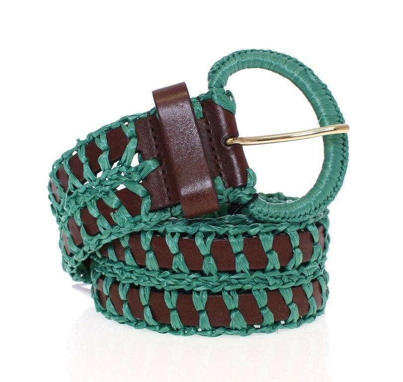 Dolce & Gabbana Enchanting Corset-Style Woven Raffia Women's Belt