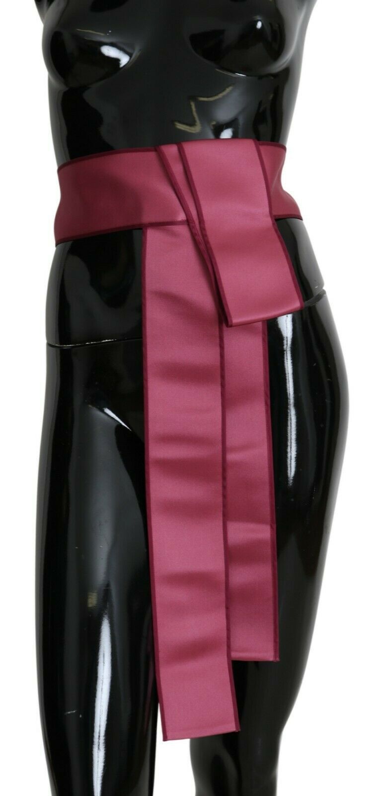 Dolce & Gabbana Pink 100% Silk 3 Button Closure Wide Waist Women's Belt