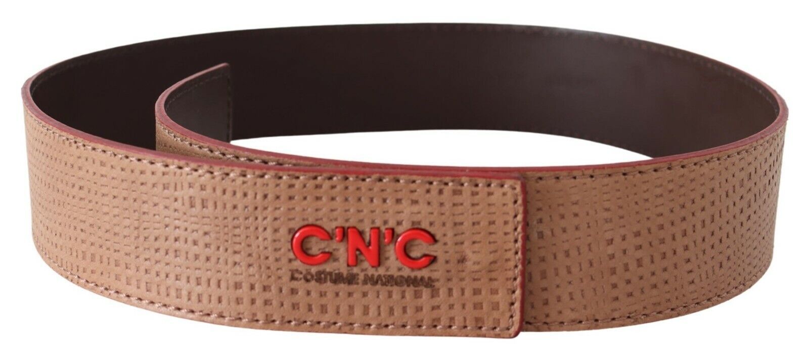 Costume National White Leather Logo Fashion Waist Women's Belt
