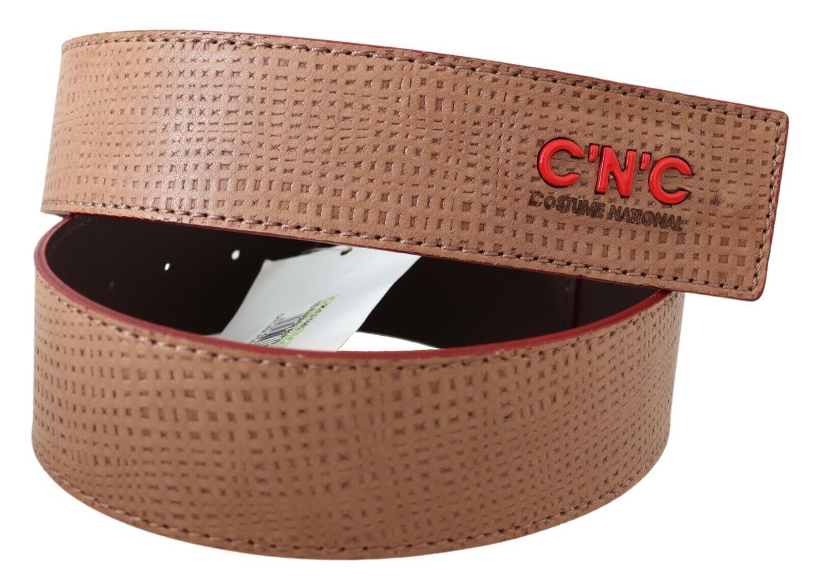 Costume National White Leather Logo Fashion Waist Women's Belt