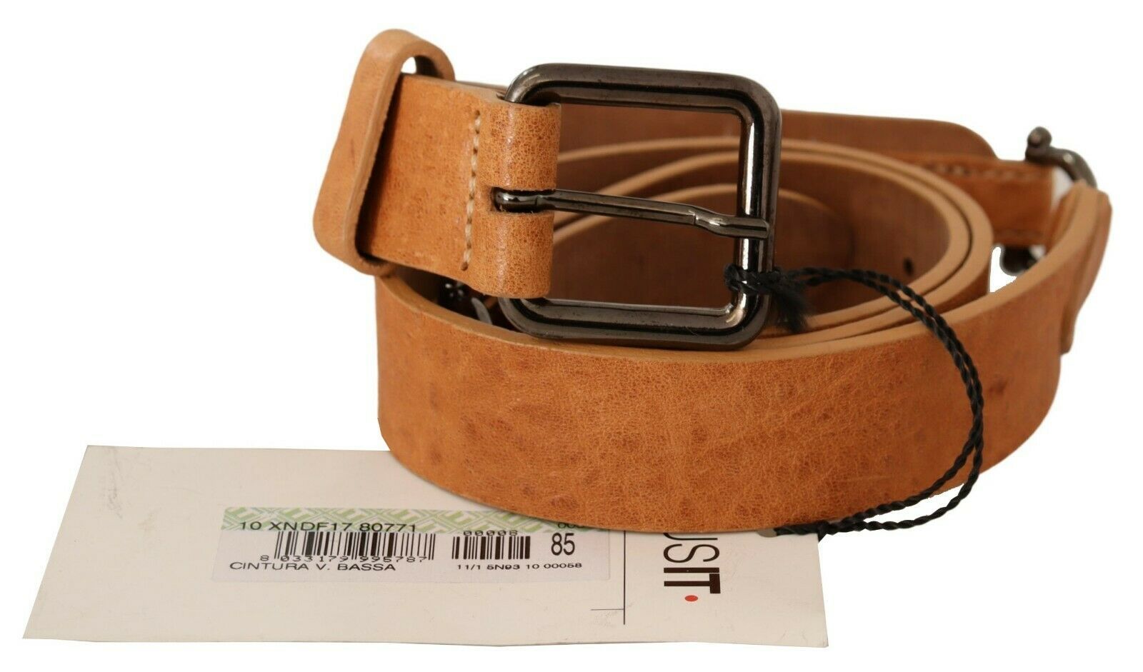 Costume National Light Brown Buckle Waist Women's Belt