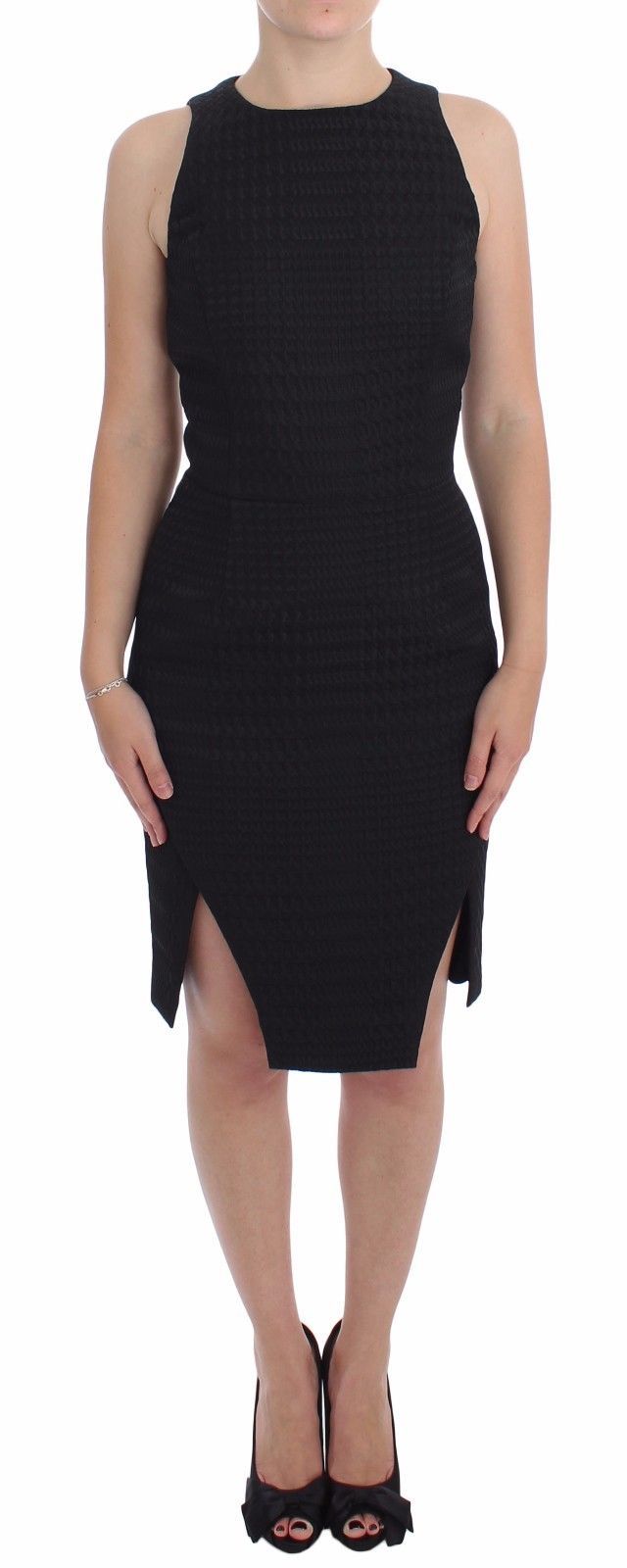 DAIZY SHELY Black Sheath Party Evening Knee Length Women's Dress