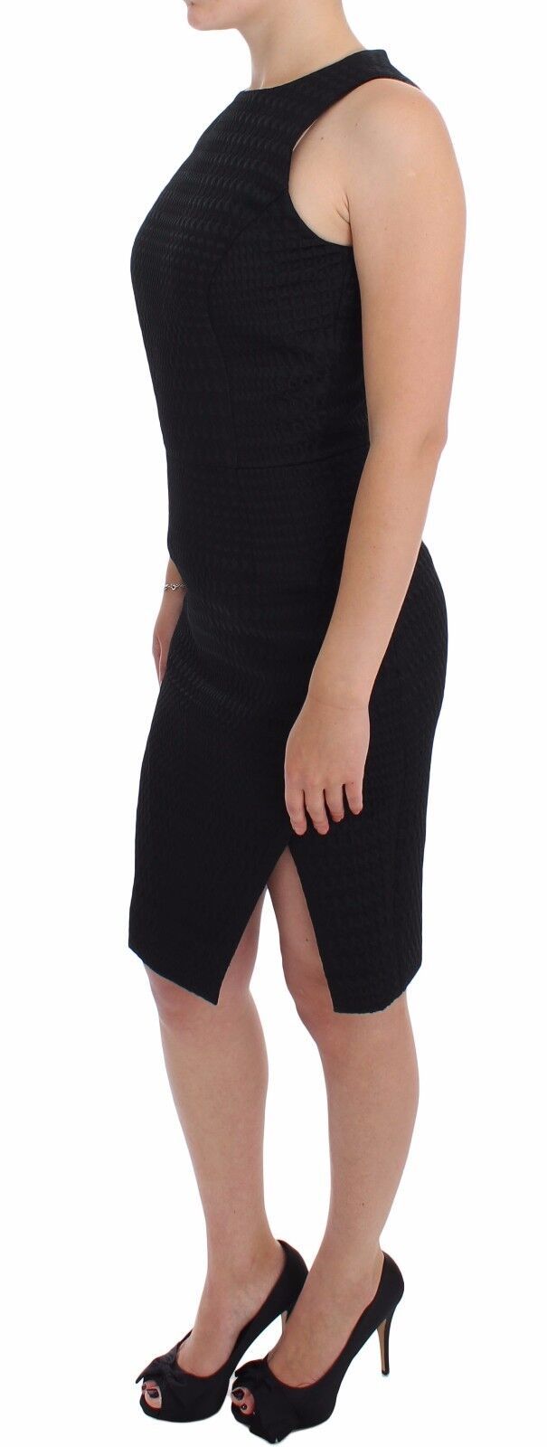 DAIZY SHELY Black Sheath Party Evening Knee Length Women's Dress
